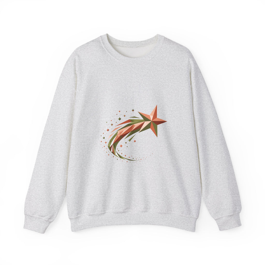 Matching Couple Sweatshirt - Shooting Star & North Star Matching Couple Comfort Colors Crew Geometric Art His Hers Love Gift - Design A