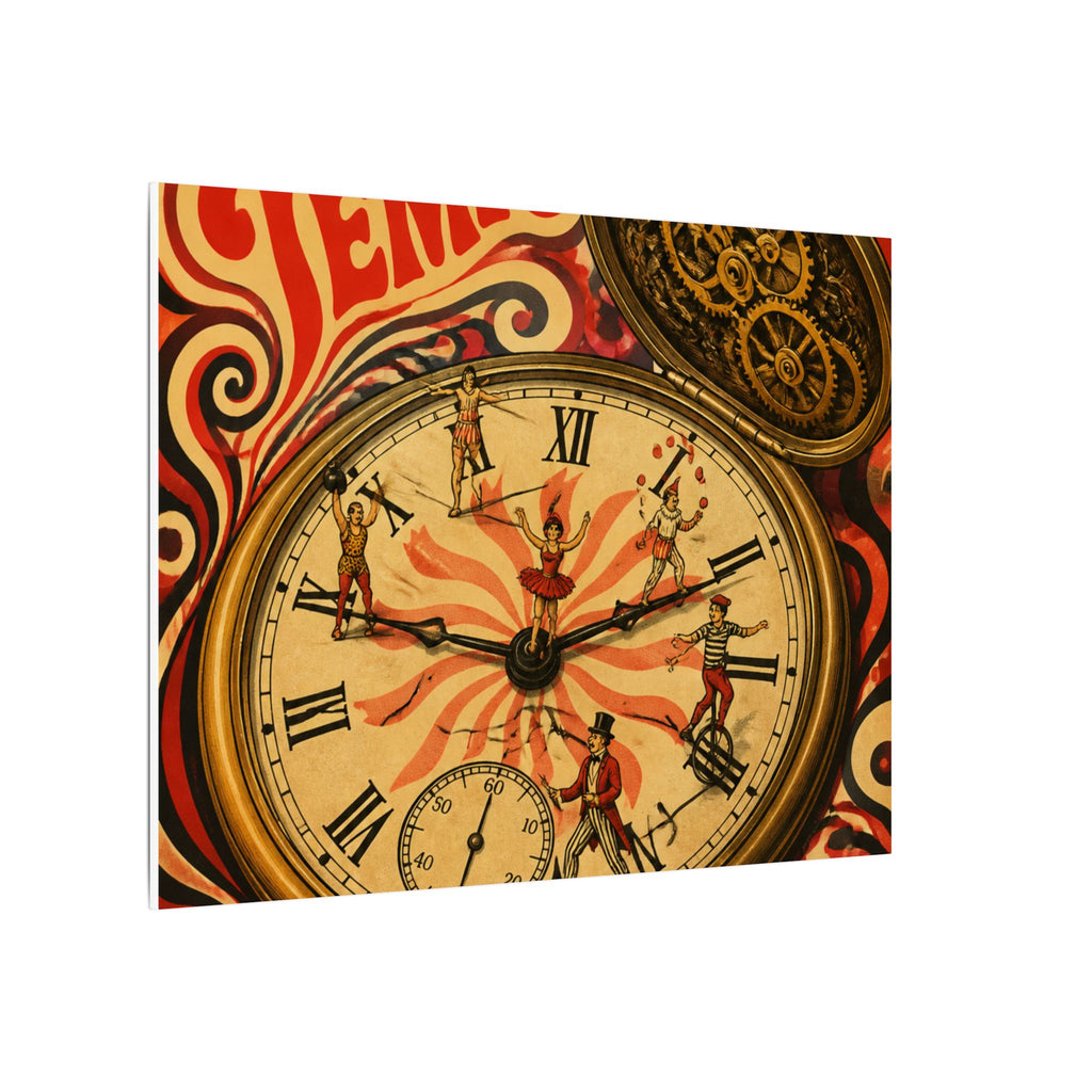 Pocket Watch Performers Wall Art Canvas 16×20 Psychedelic Cafe Decor Maximalist Print