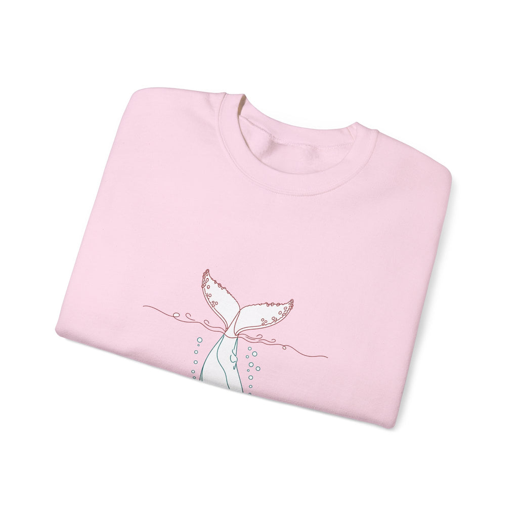 Matching Couple Sweatshirt - Eagle & Whale Matching Couple Crewneck Sweatshirt Minimalist Art His Hers Valentine Gift - Design B