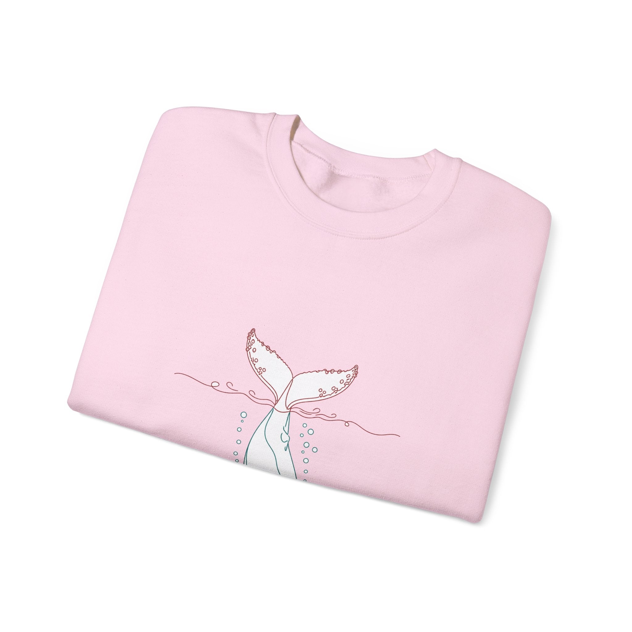 Matching Couple Sweatshirt - Eagle & Whale Matching Couple Crewneck Sweatshirt Minimalist Art His Hers Valentine Gift - Design B