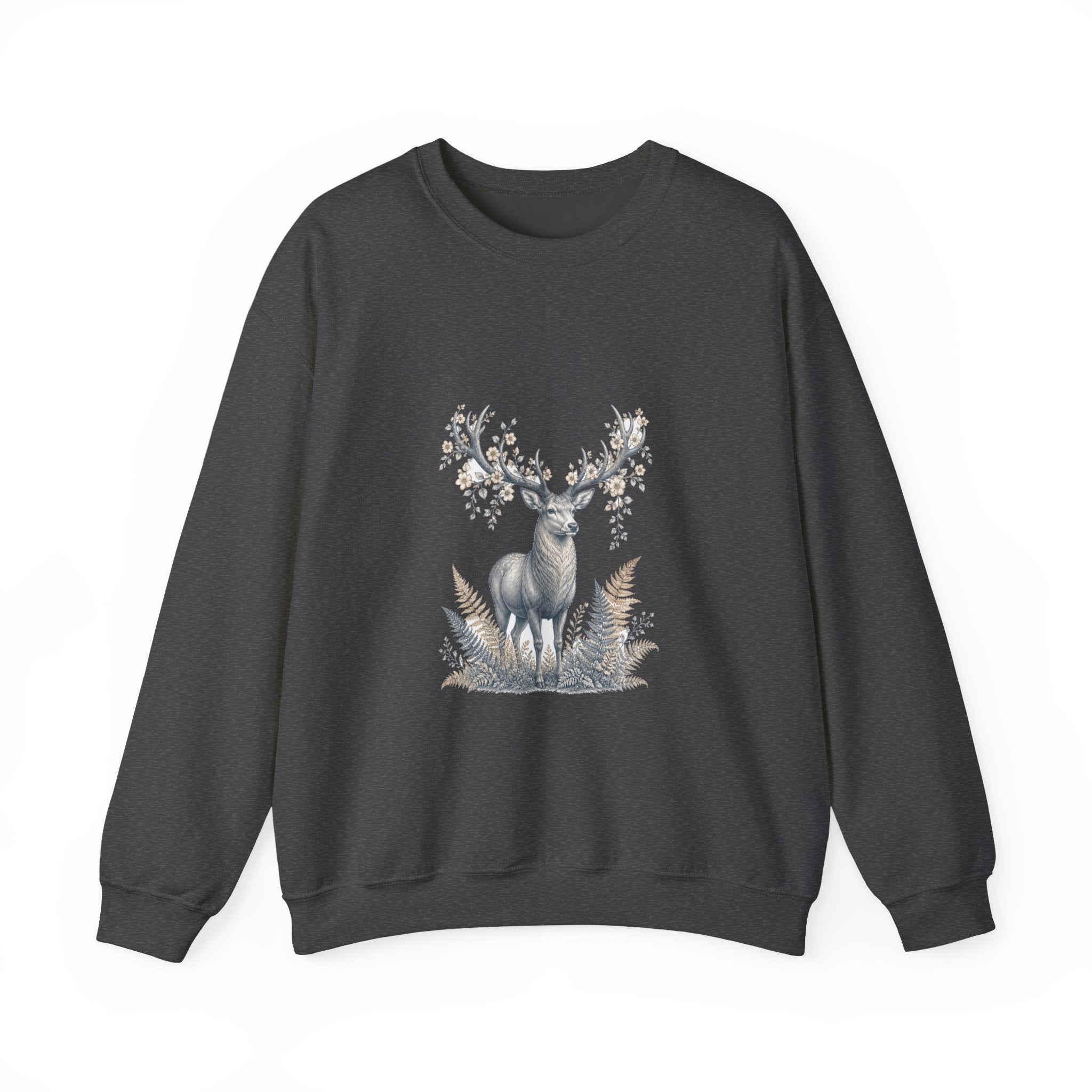 Matching Couple Sweatshirt - Bear & Deer Matching Couple Comfort Colors Crew Vintage Art His Hers Honeymoon Gift - Design B