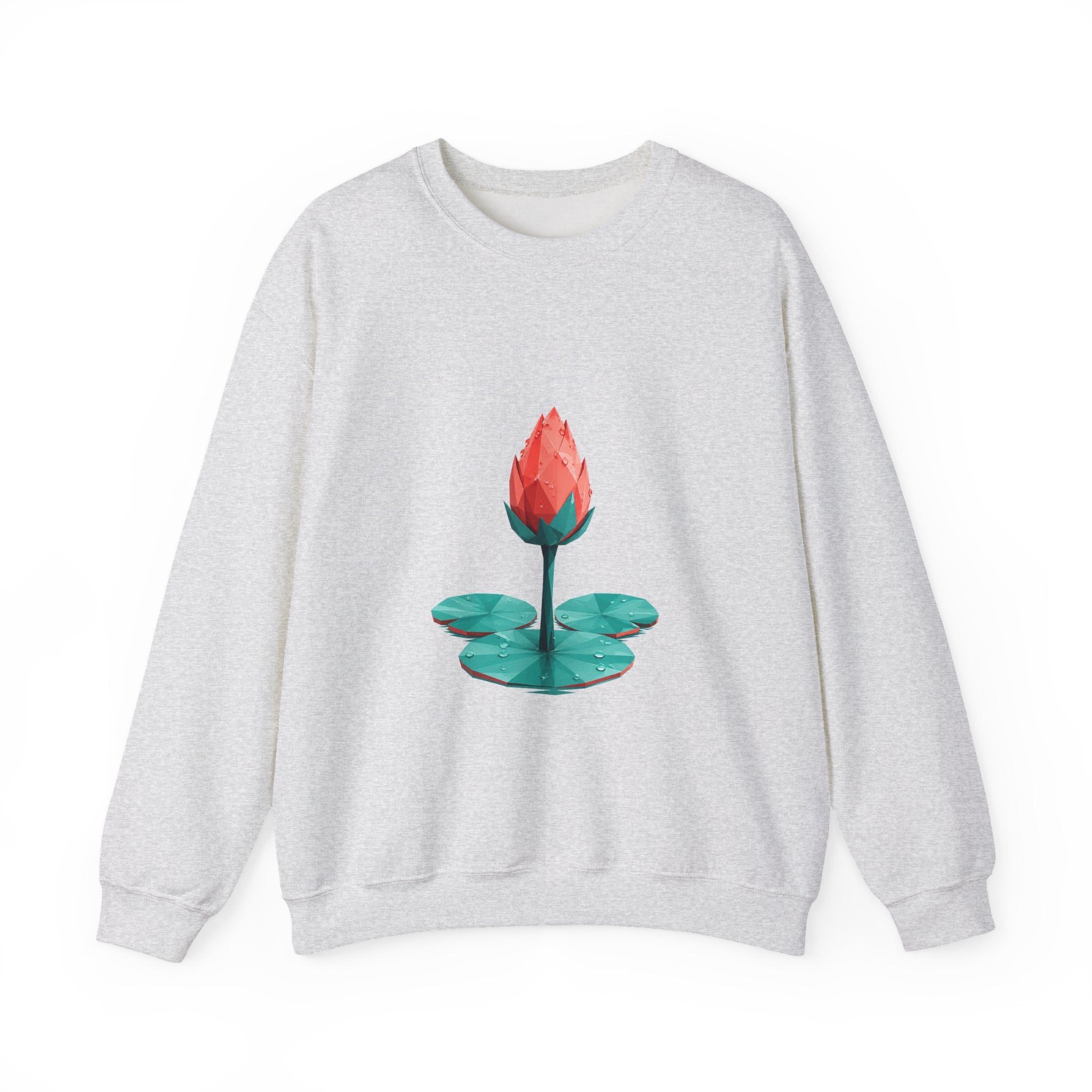 Matching Couple Sweatshirt - Open & Closed Lotus Matching Couple Premium Fleece Sweatshirt Geometric Art His Hers Love Gift - Design B