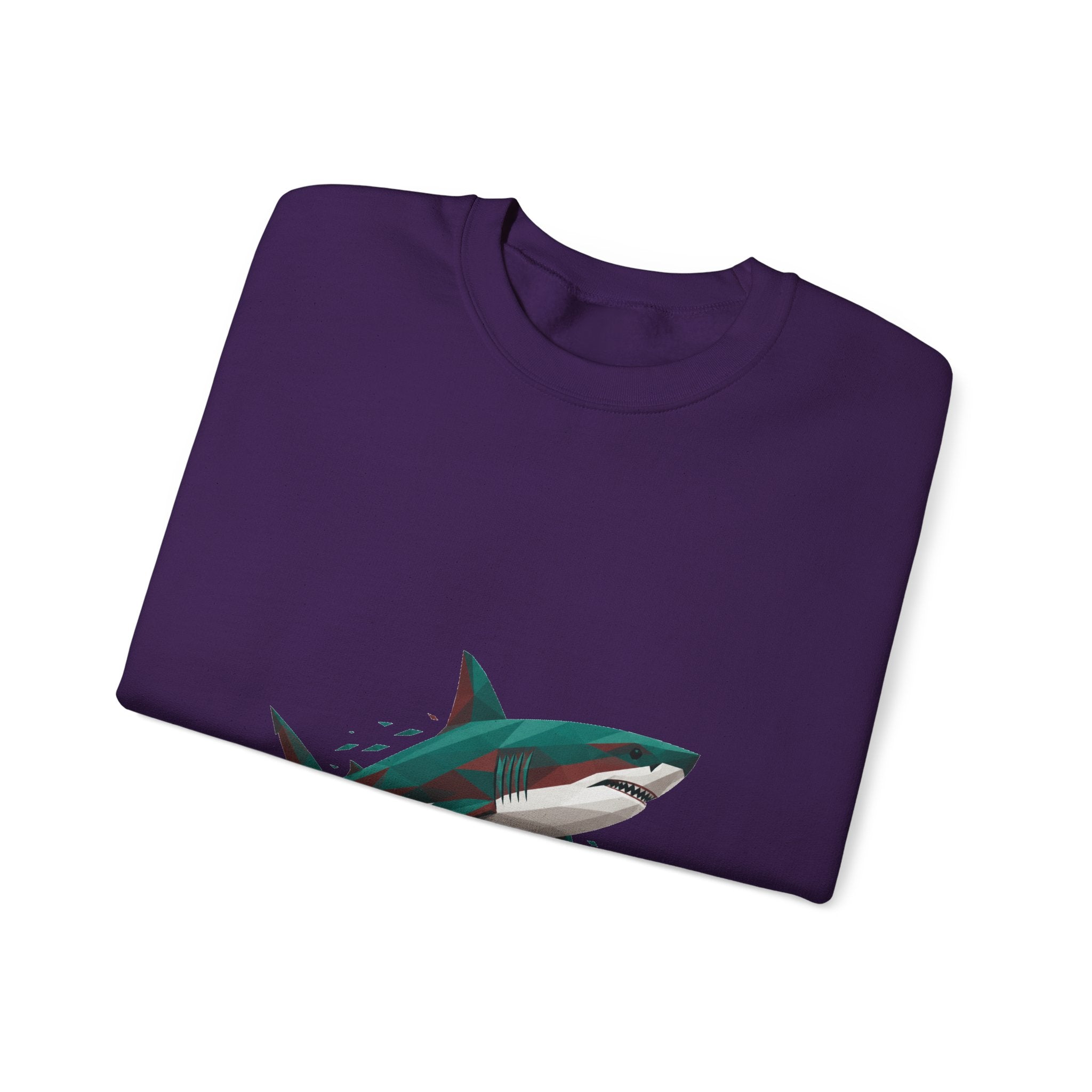 Matching Couple Sweatshirt - Shark & Dolphin Matching Couple Comfort Colors Crew Geometric Art His Hers Love Gift - Design A