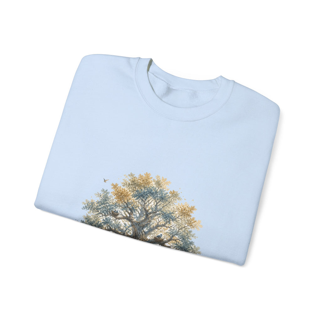 Matching Couple Sweatshirt - Ancient Oak & Deep Roots Matching Couple Comfort Colors Crew Watercolor Art His Hers Birthday Gift - Design A