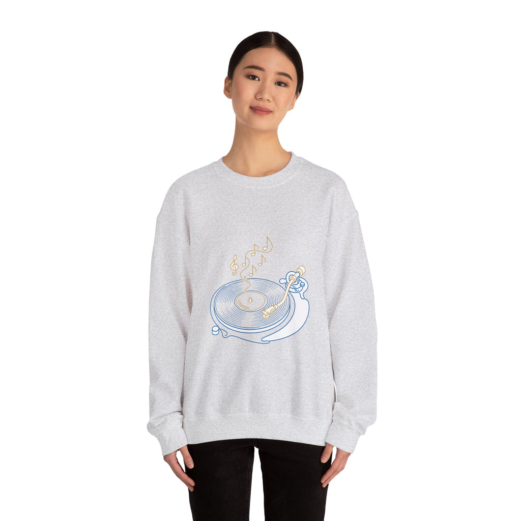 Matching Couple Sweatshirt - Vinyl & Cassette Matching Couple Comfort Colors Crew Minimalist Art His Hers Christmas Gift - Design A