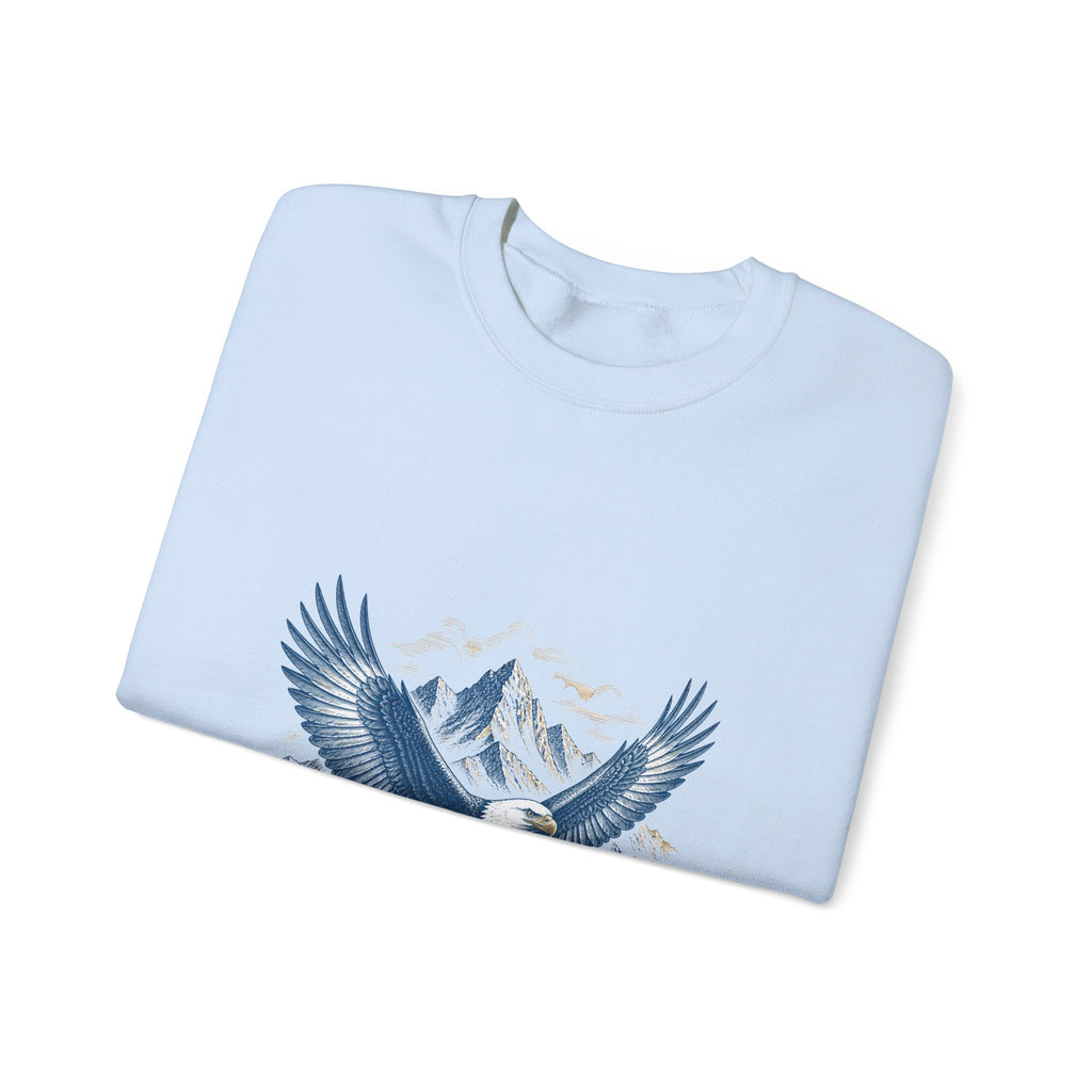 Matching Couple Sweatshirt - Eagle & Whale Matching Couple Comfort Colors Crew Hand-Drawn Art His Hers Anniversary Gift - Design A