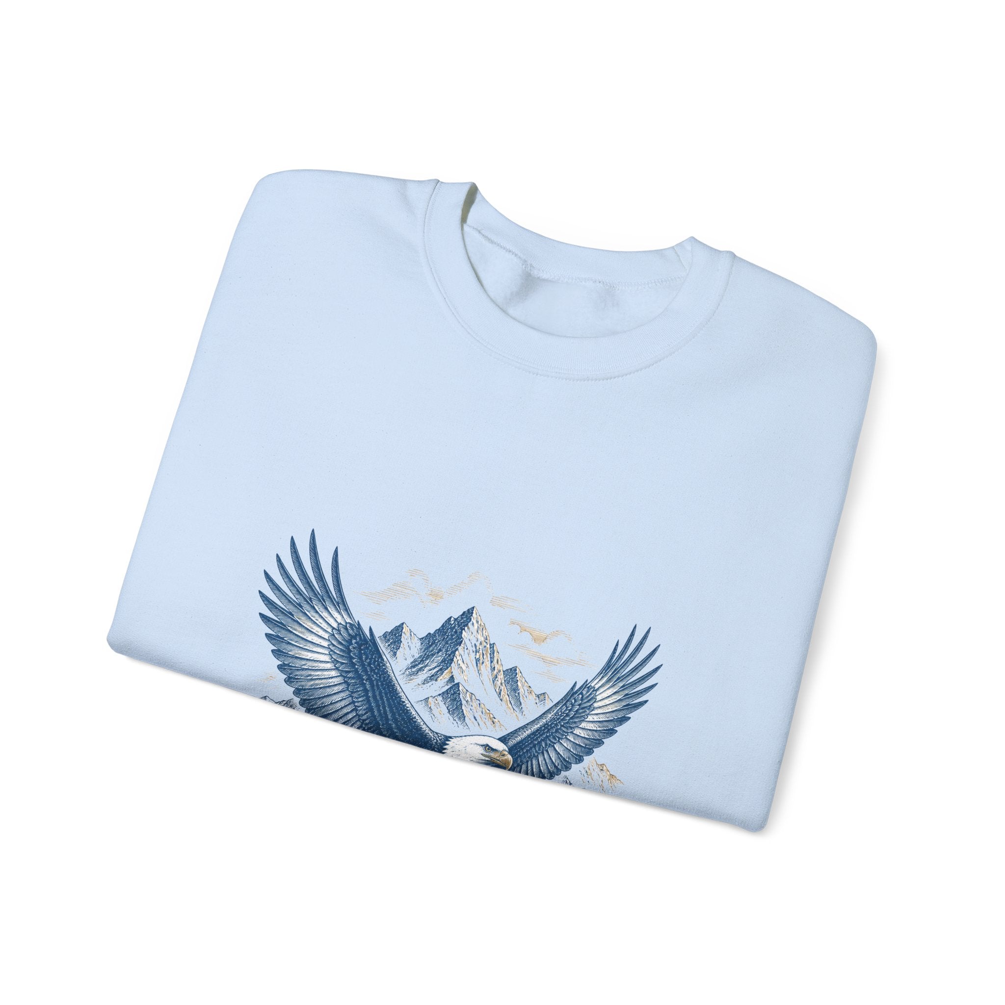 Matching Couple Sweatshirt - Eagle & Whale Matching Couple Comfort Colors Crew Hand-Drawn Art His Hers Anniversary Gift - Design A