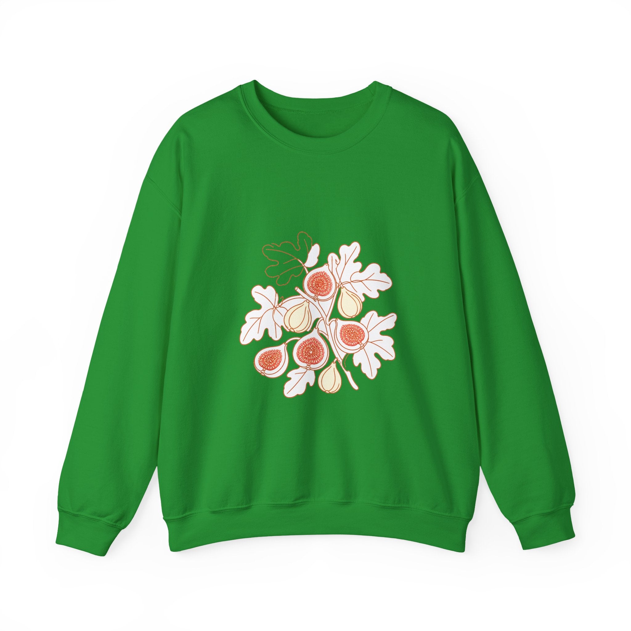 Matching Couple Sweatshirt - Olive Branch & Fig Matching Couple Premium Fleece Sweatshirt Minimalist Art His Hers Christmas Gift - Design B