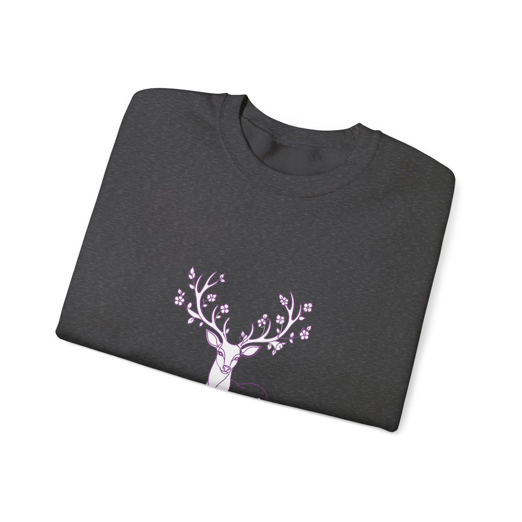Matching Couple Sweatshirt - Bear & Deer Matching Couple Comfort Colors Crew Minimalist Art His Hers Christmas Gift - Design B