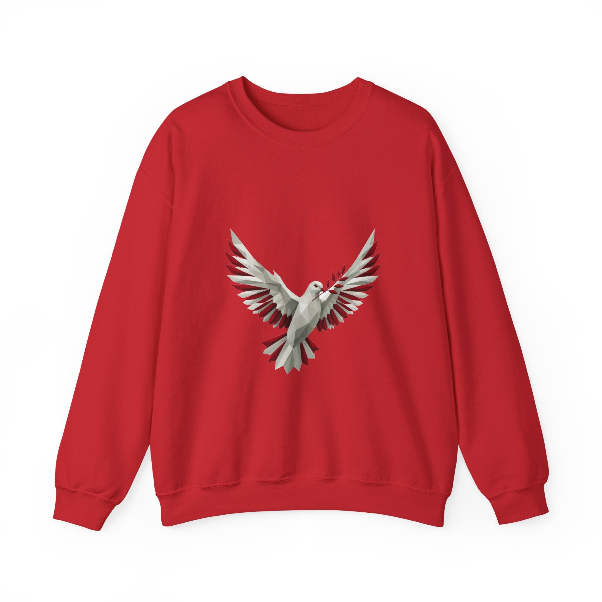 Matching Couple Sweatshirt - Wolf & Dove Matching Couple Premium Fleece Sweatshirt Geometric Art His Hers Love Gift - Design B