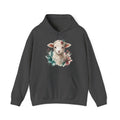 Matching Couple Sweatshirt - Lion & Lamb Matching Couple Hooded Sweatshirt Watercolor Art His Hers Engagement Gift - Design B