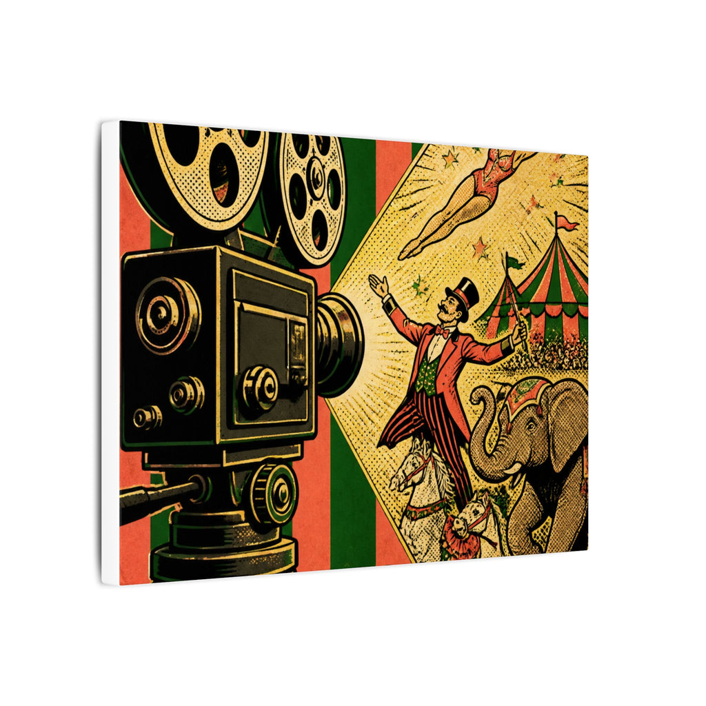 Film Camera Projector Show Wall Art Canvas 16×20 Pop Art Living Room Decor Maximalist Print