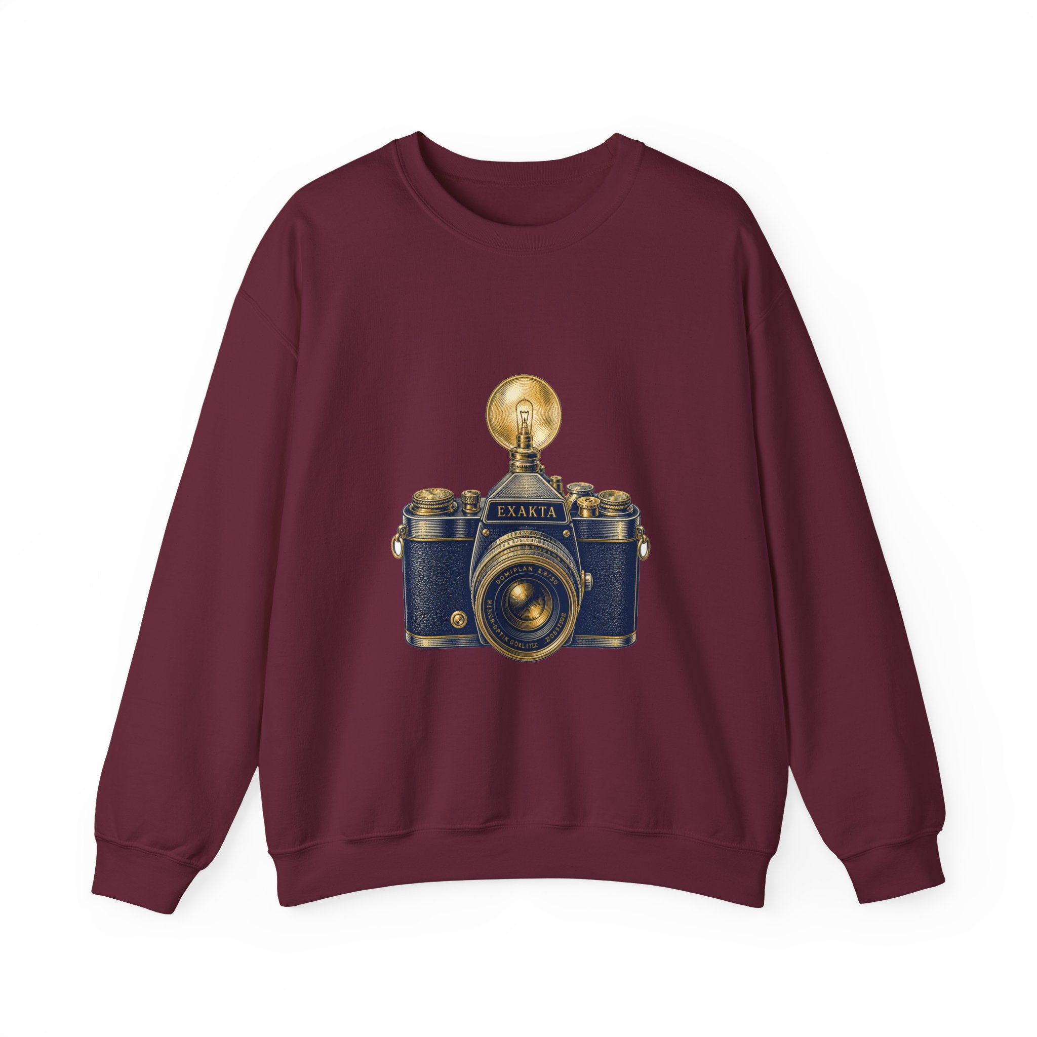 Matching Couple Sweatshirt - Camera & Film Matching Couple Premium Fleece Sweatshirt Vintage Art His Hers Honeymoon Gift - Design A