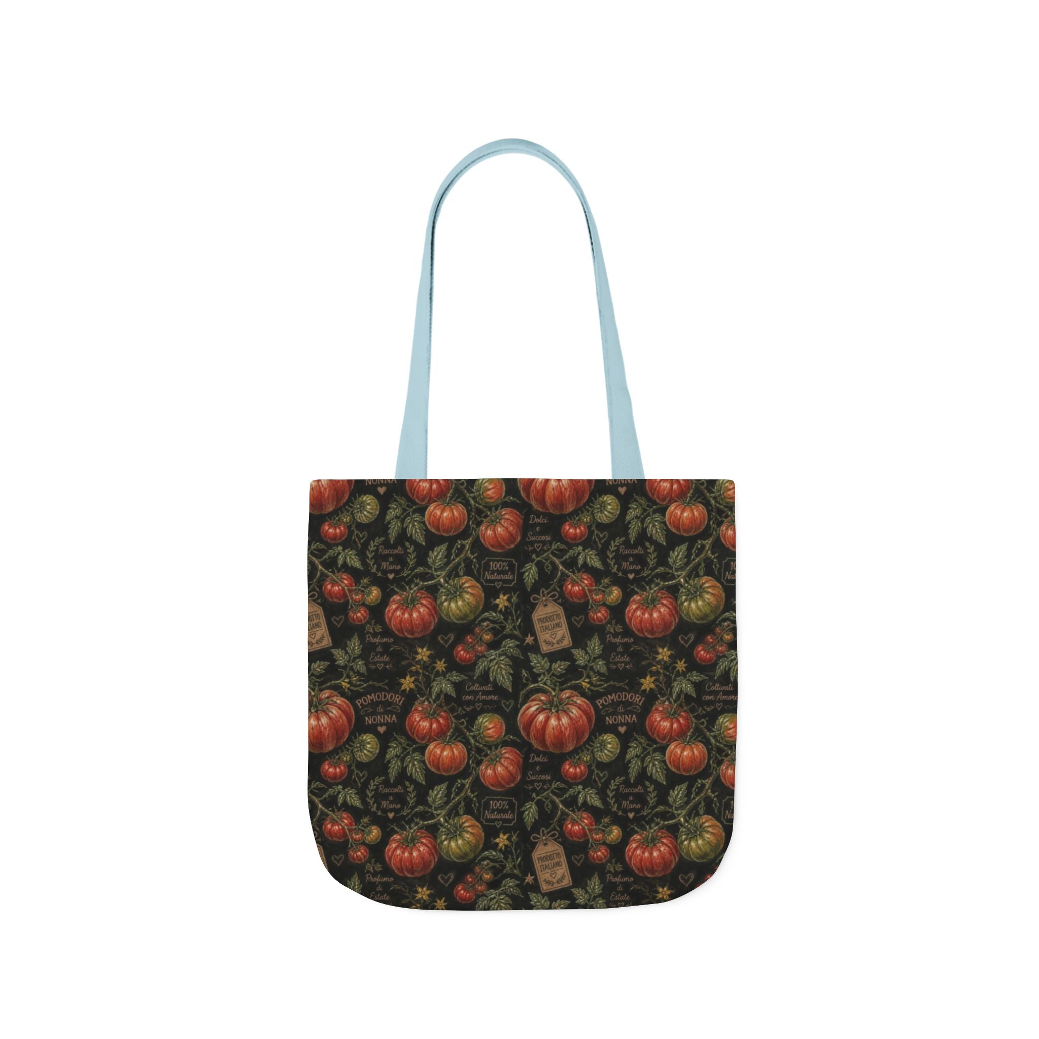 Heritage Tomatoes Canvas Tote Bag Mediterranean Kitchen Chalk Art Design Italian Cottagecore Gift