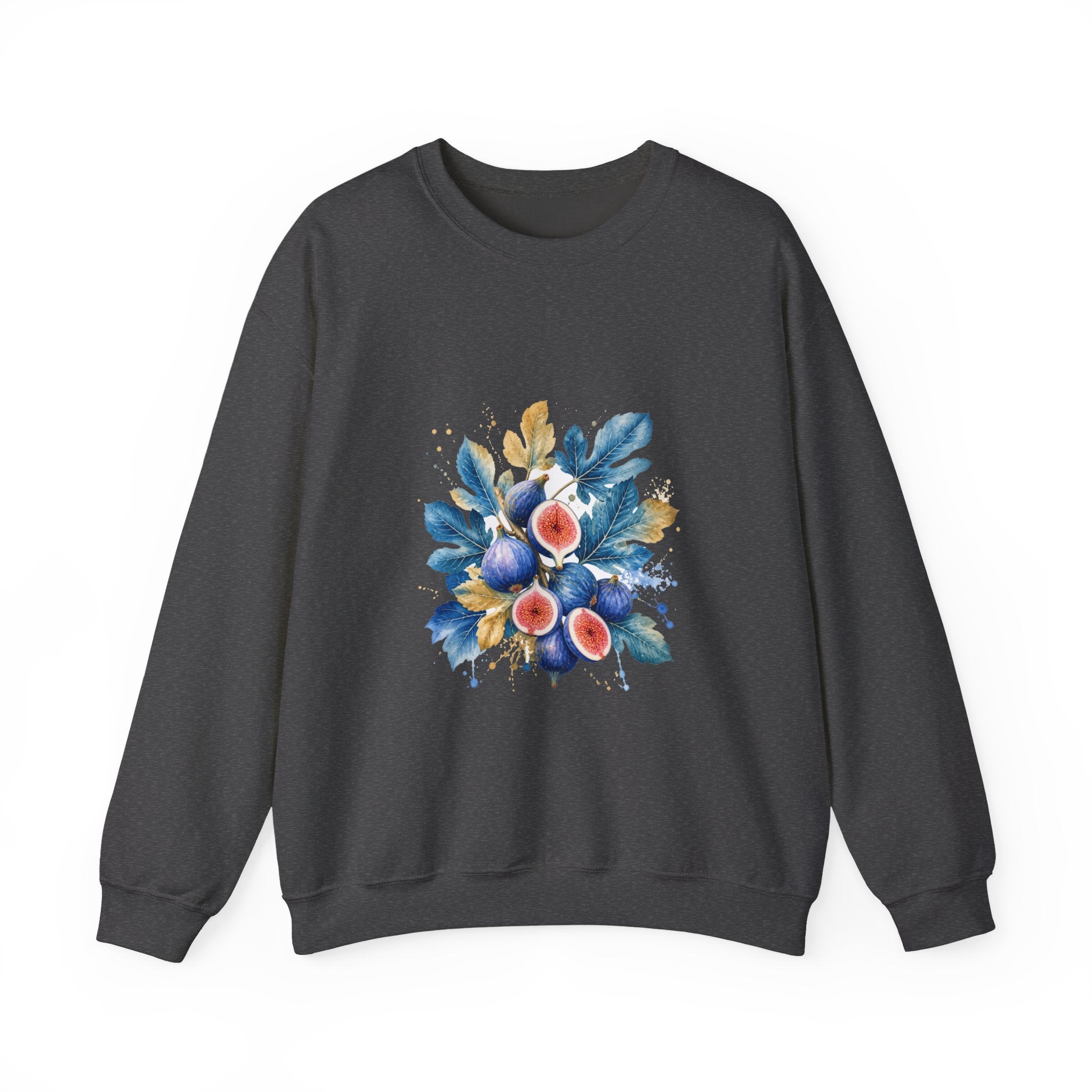 Matching Couple Sweatshirt - Olive Branch & Fig Matching Couple Comfort Colors Crew Watercolor Art His Hers Birthday Gift - Design B
