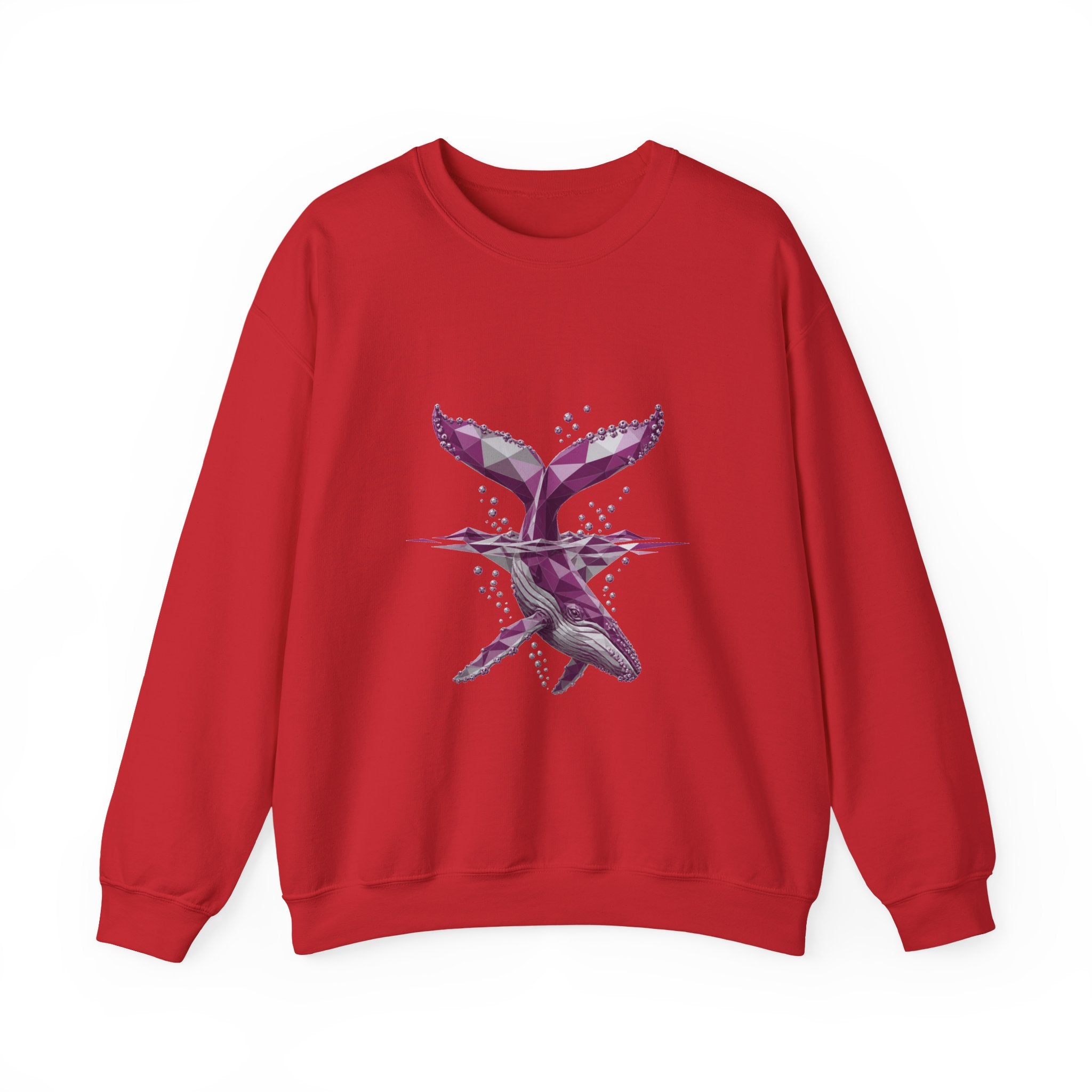 Matching Couple Sweatshirt - Eagle & Whale Matching Couple Crewneck Sweatshirt Geometric Art His Hers Couple Gift - Design B