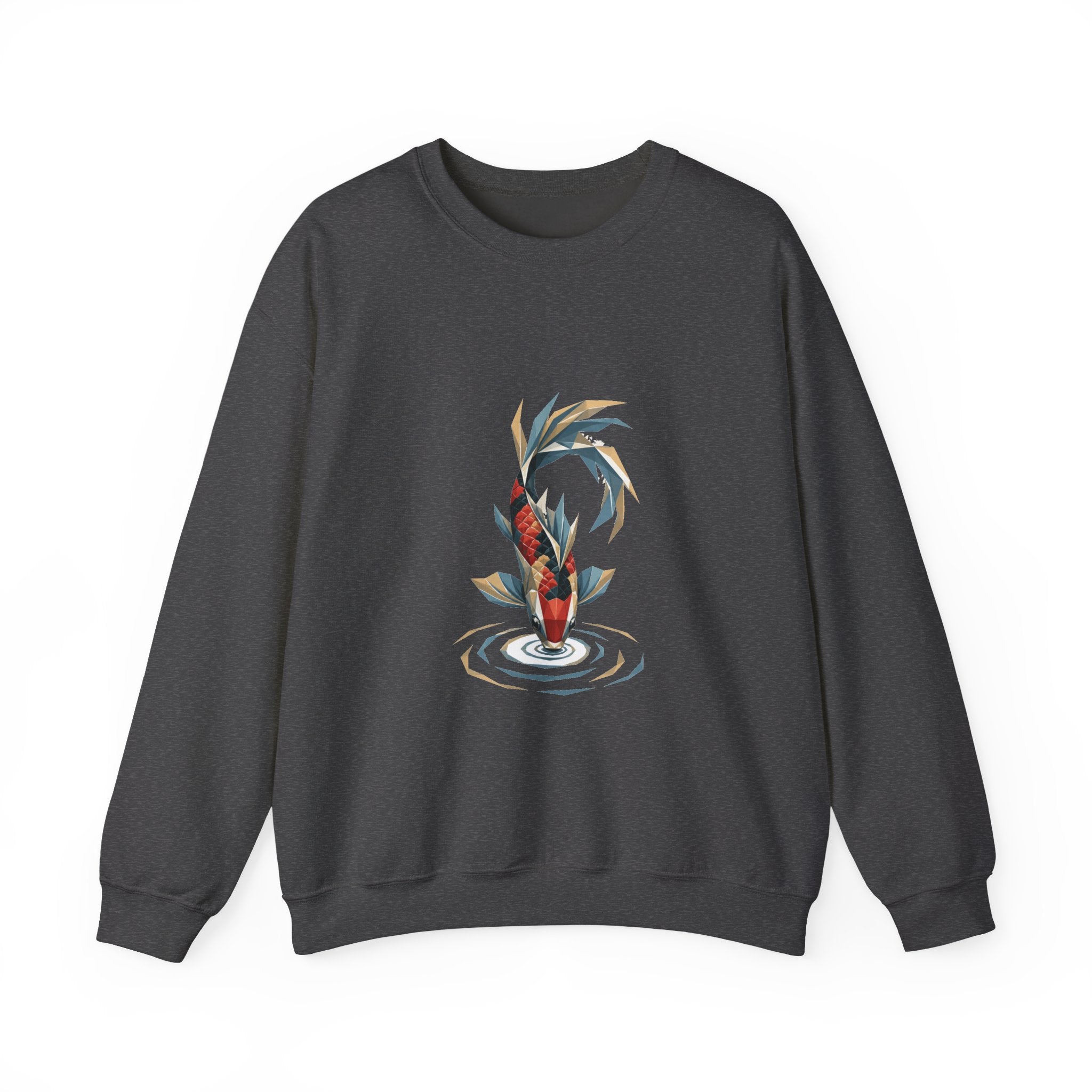 Matching Couple Sweatshirt - Koi Fish Yin Yang Matching Couple Crewneck Sweatshirt Geometric Art His Hers Couple Gift - Design B