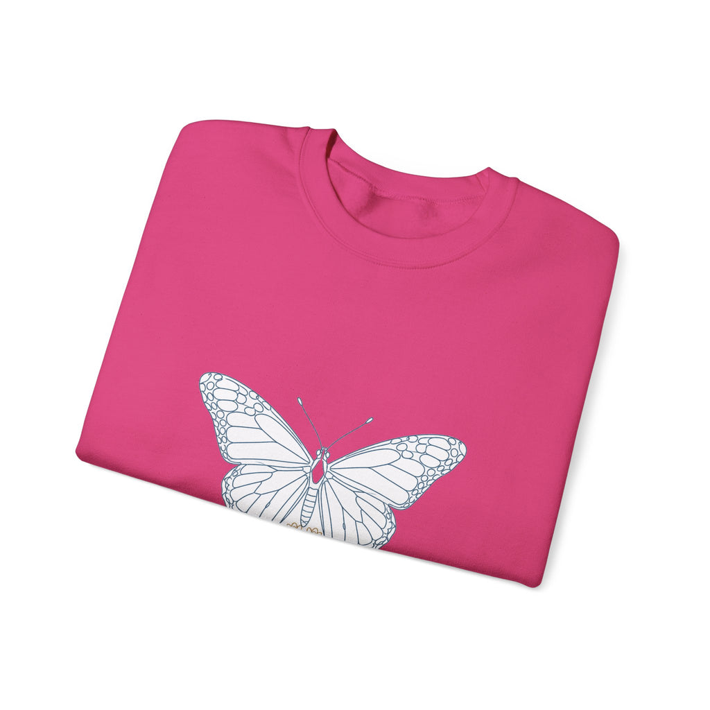 Matching Couple Sweatshirt - Butterfly & Moth Matching Couple Comfort Colors Crew Minimalist Art His Hers Christmas Gift - Design A