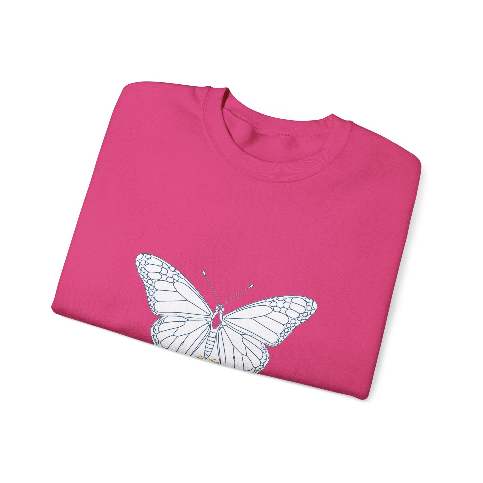 Matching Couple Sweatshirt - Butterfly & Moth Matching Couple Comfort Colors Crew Minimalist Art His Hers Christmas Gift - Design A