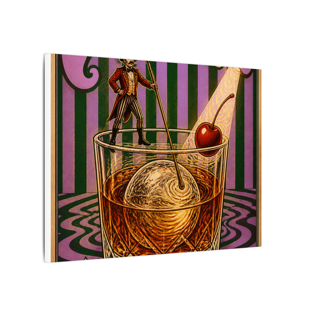 Old Fashioned Ringmaster Wall Art Canvas 24×36 Psychedelic Dining Room Decor Maximalist Print