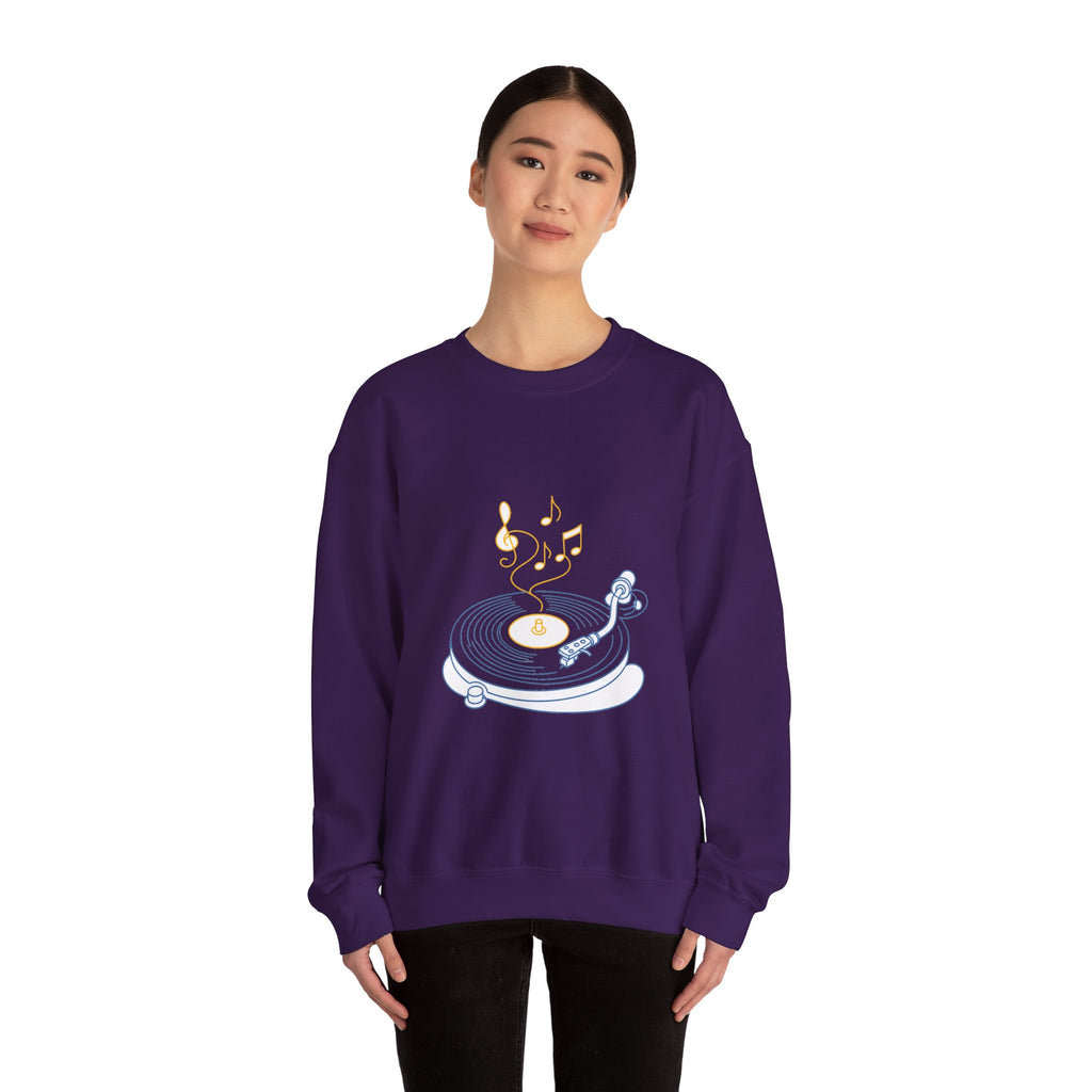 Matching Couple Sweatshirt - Vinyl & Cassette Matching Couple Premium Fleece Sweatshirt Minimalist Art His Hers Christmas Gift - Design A