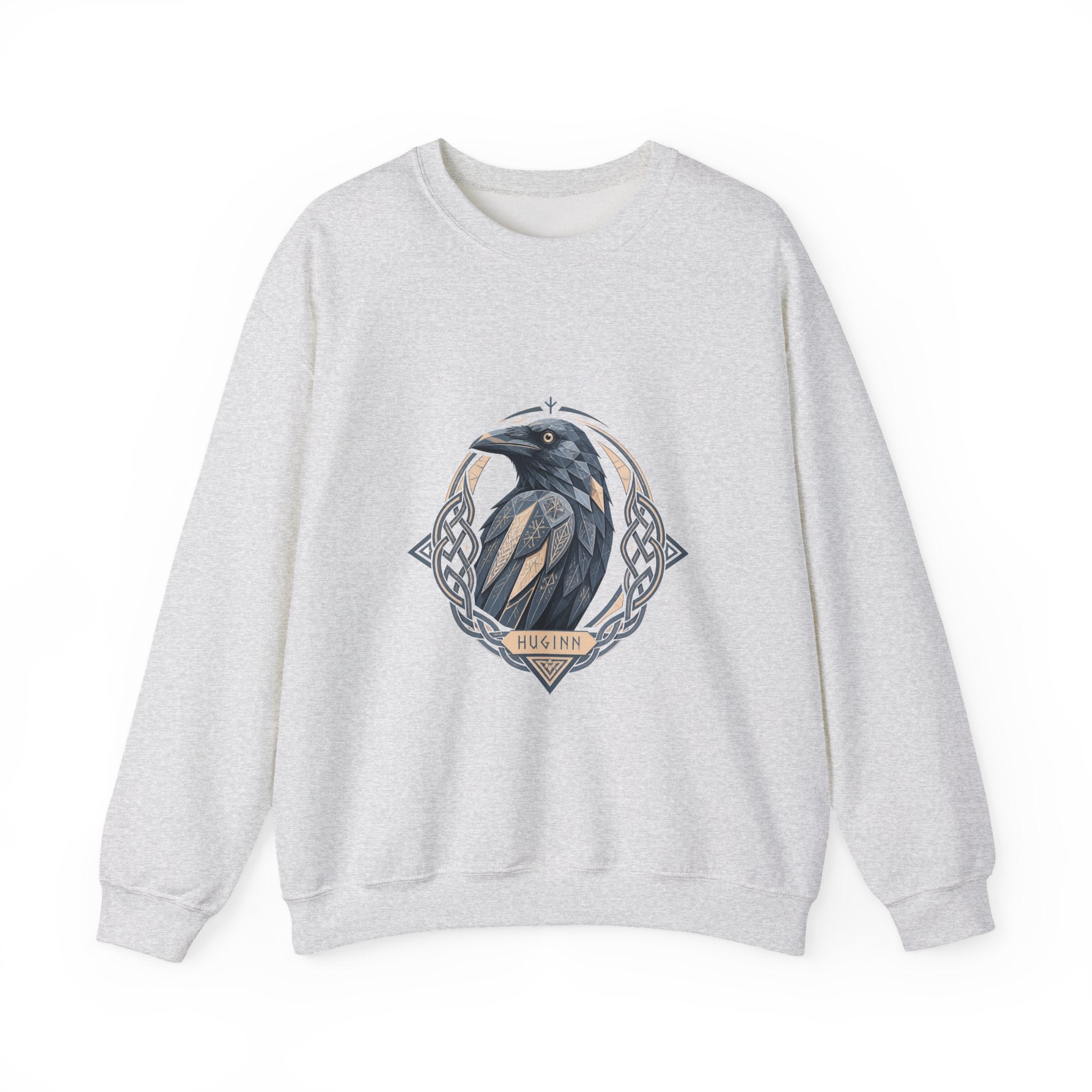 Matching Couple Sweatshirt - Huginn & Muninn Matching Couple Premium Fleece Sweatshirt Geometric Art His Hers Love Gift - Design A