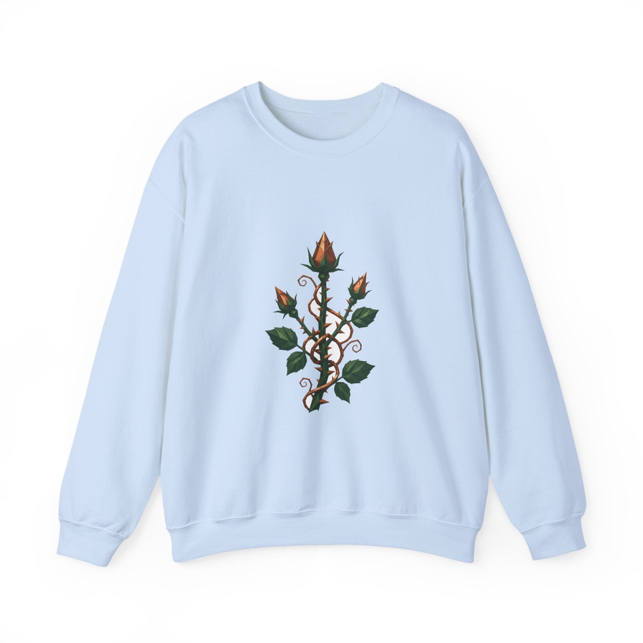 Matching Couple Sweatshirt - Rose & Thorn Matching Couple Premium Fleece Sweatshirt Geometric Art His Hers Love Gift - Design B