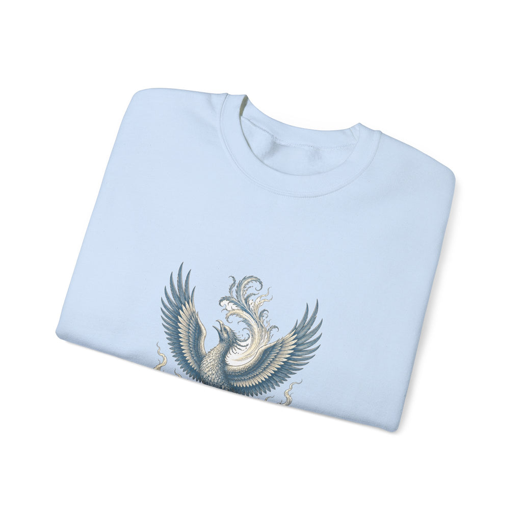 Matching Couple Sweatshirt - Dragon & Phoenix Matching Couple Crewneck Sweatshirt Vintage Art His Hers Wedding Gift - Design B