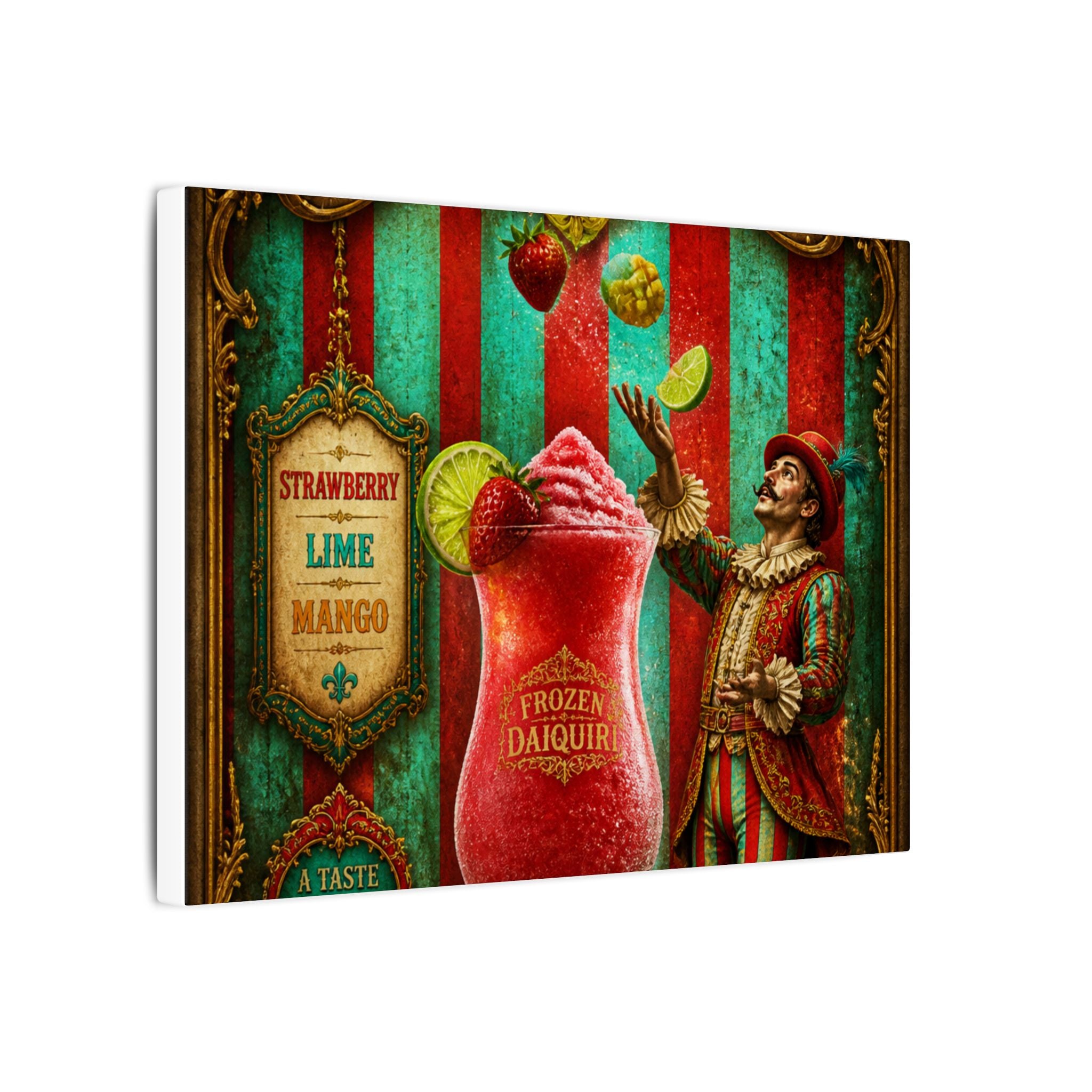 Daiquiri Fruit Juggler Wall Art Canvas 16×20 Baroque Home Office Decor Maximalist Print