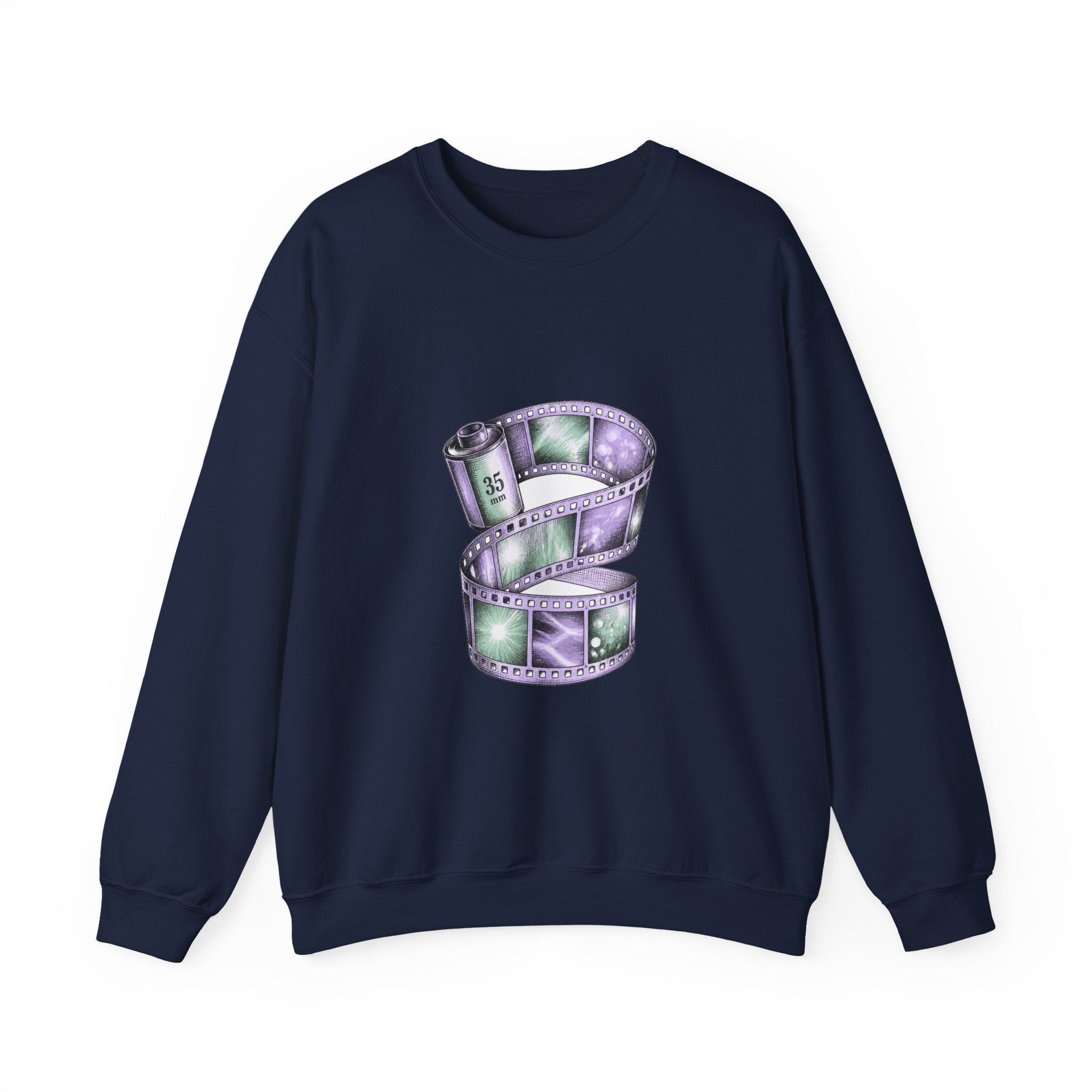 Matching Couple Sweatshirt - Camera & Film Matching Couple Comfort Colors Crew Hand-Drawn Art His Hers Anniversary Gift - Design B