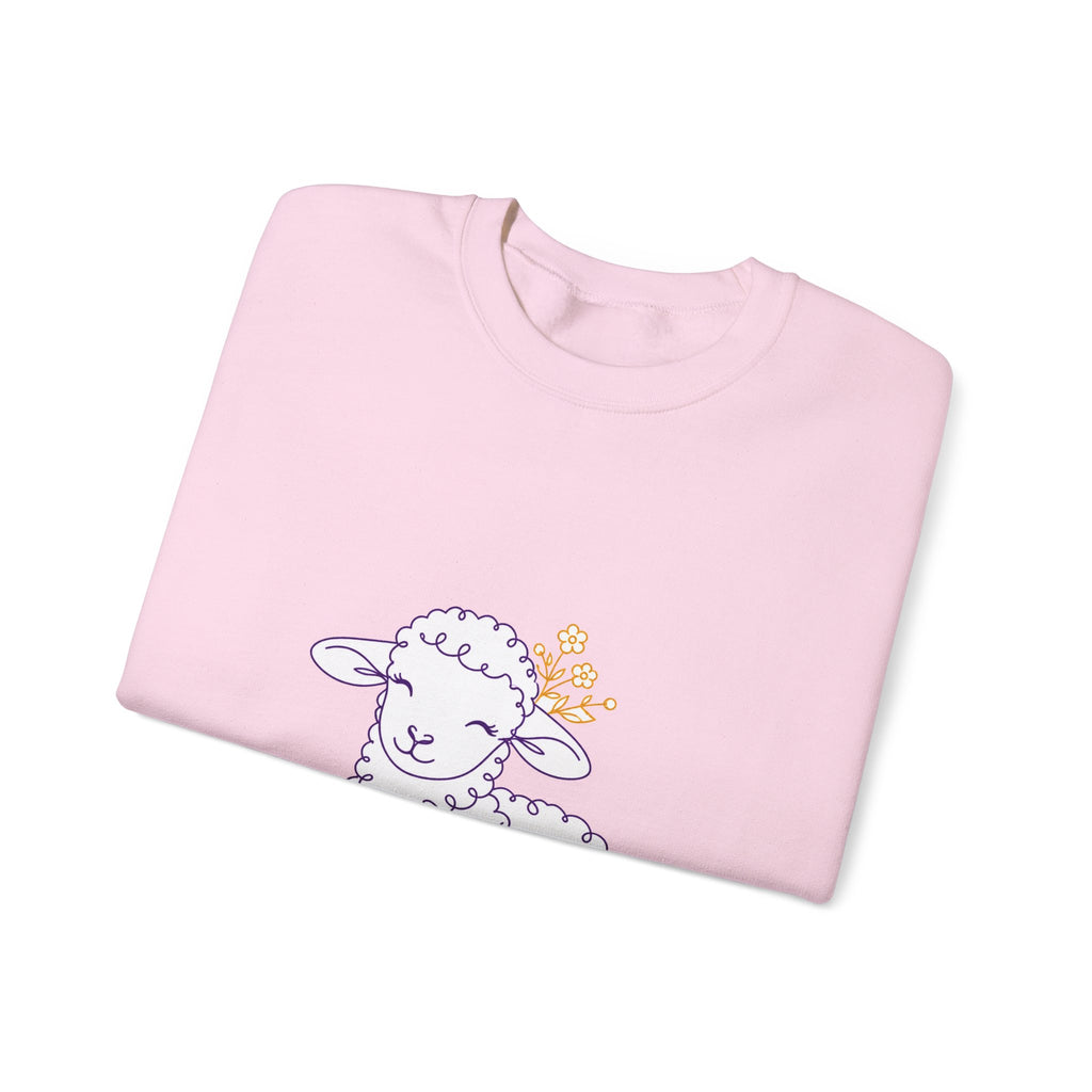 Matching Couple Sweatshirt - Lion & Lamb Matching Couple Comfort Colors Crew Minimalist Art His Hers Christmas Gift - Design B