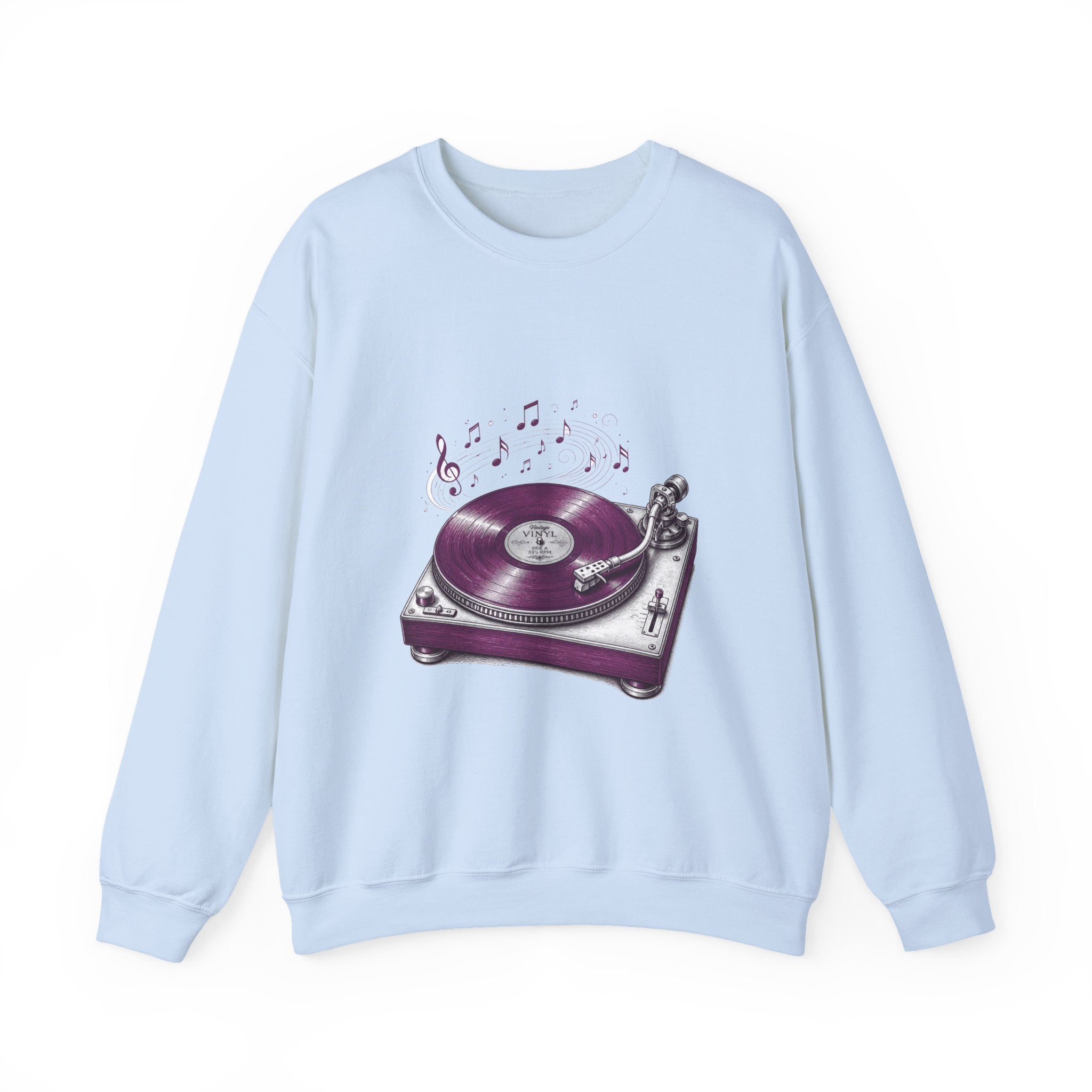 Matching Couple Sweatshirt - Vinyl & Cassette Matching Couple Crewneck Sweatshirt Hand-Drawn Art His Hers Best Friend Gift - Design A