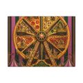 Pizza Ferris Wheel Wall Art Canvas 24×36 Art Deco Bar Area Decor Maximalist Print