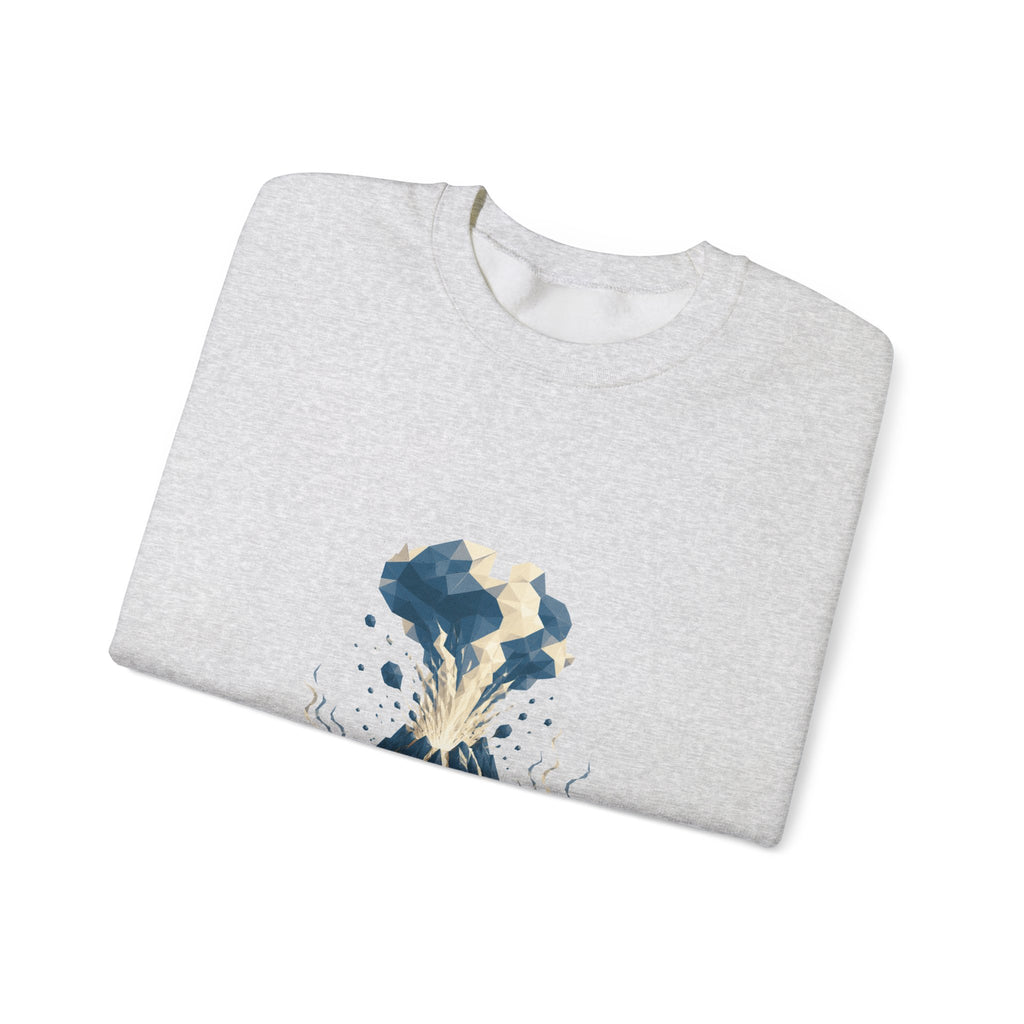 Matching Couple Sweatshirt - Volcano & Glacier Matching Couple Premium Fleece Sweatshirt Geometric Art His Hers Love Gift - Design A