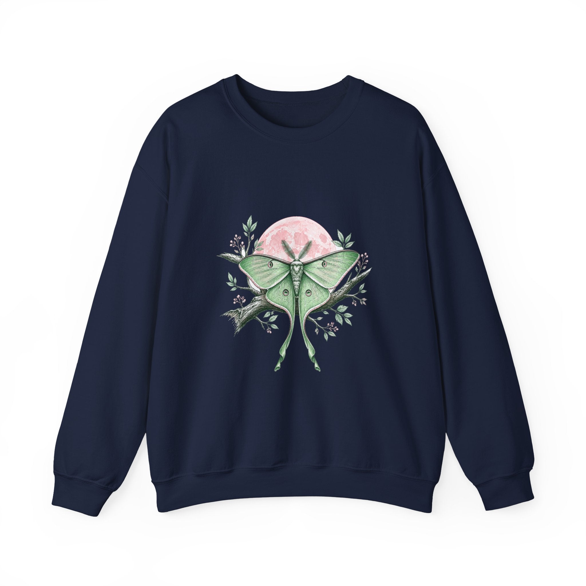 Matching Couple Sweatshirt - Butterfly & Moth Matching Couple Crewneck Sweatshirt Hand-Drawn Art His Hers Best Friend Gift - Design B