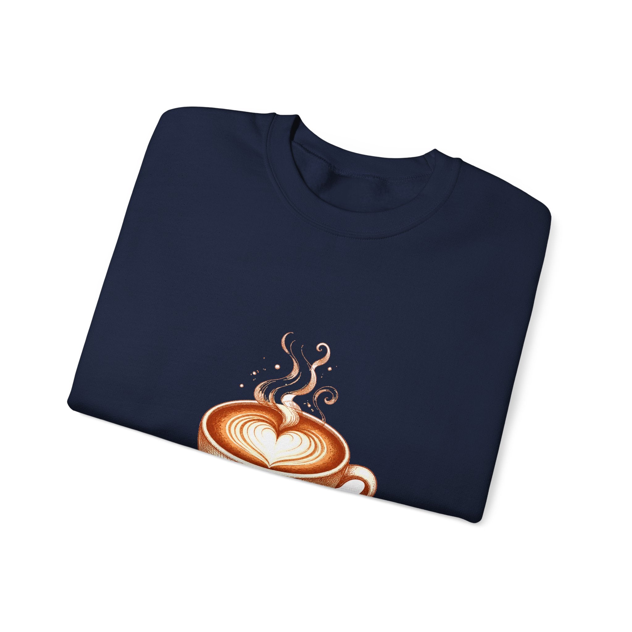 Matching Couple Sweatshirt - Coffee & Tea Matching Couple Crewneck Sweatshirt Hand-Drawn Art His Hers Best Friend Gift - Design A