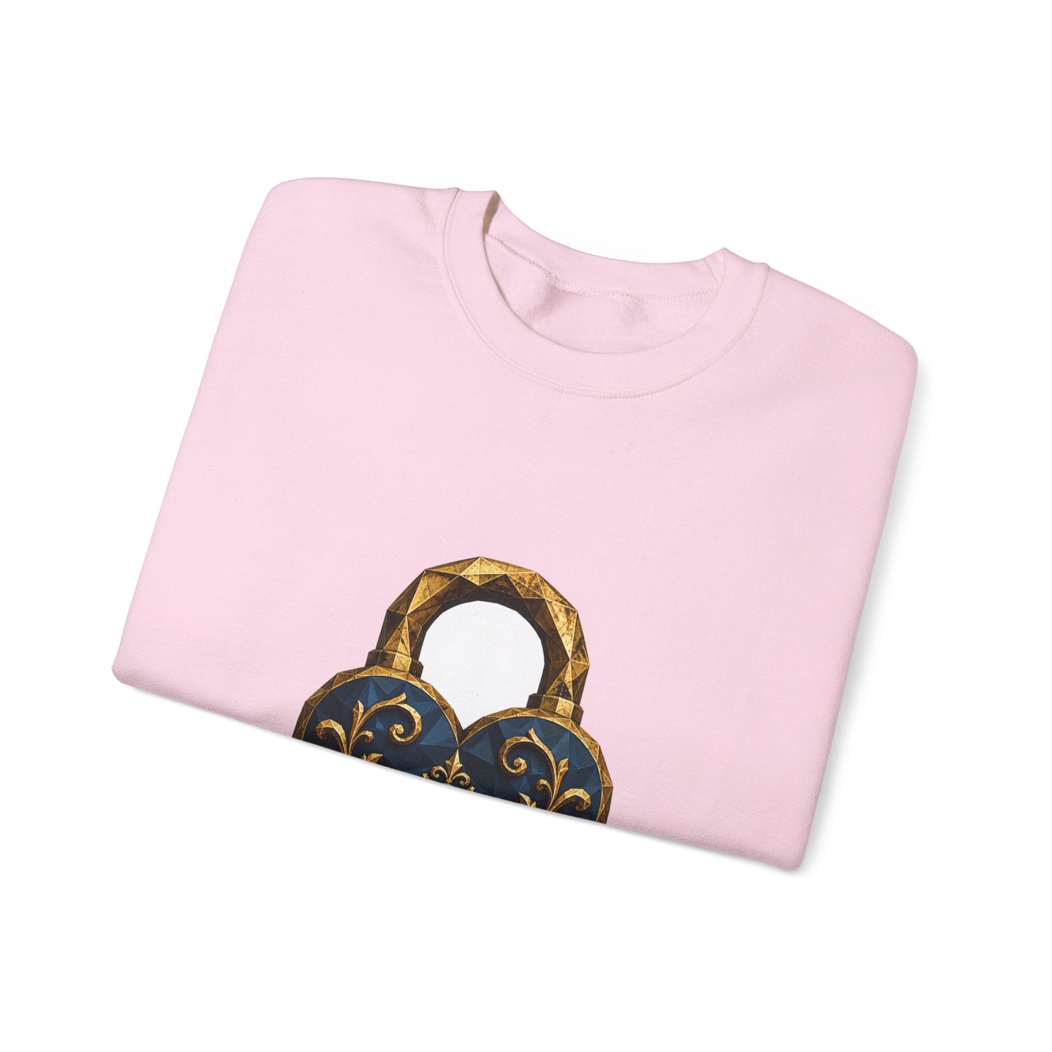 Matching Couple Sweatshirt - Key & Lock Matching Couple Premium Fleece Sweatshirt Geometric Art His Hers Love Gift - Design B