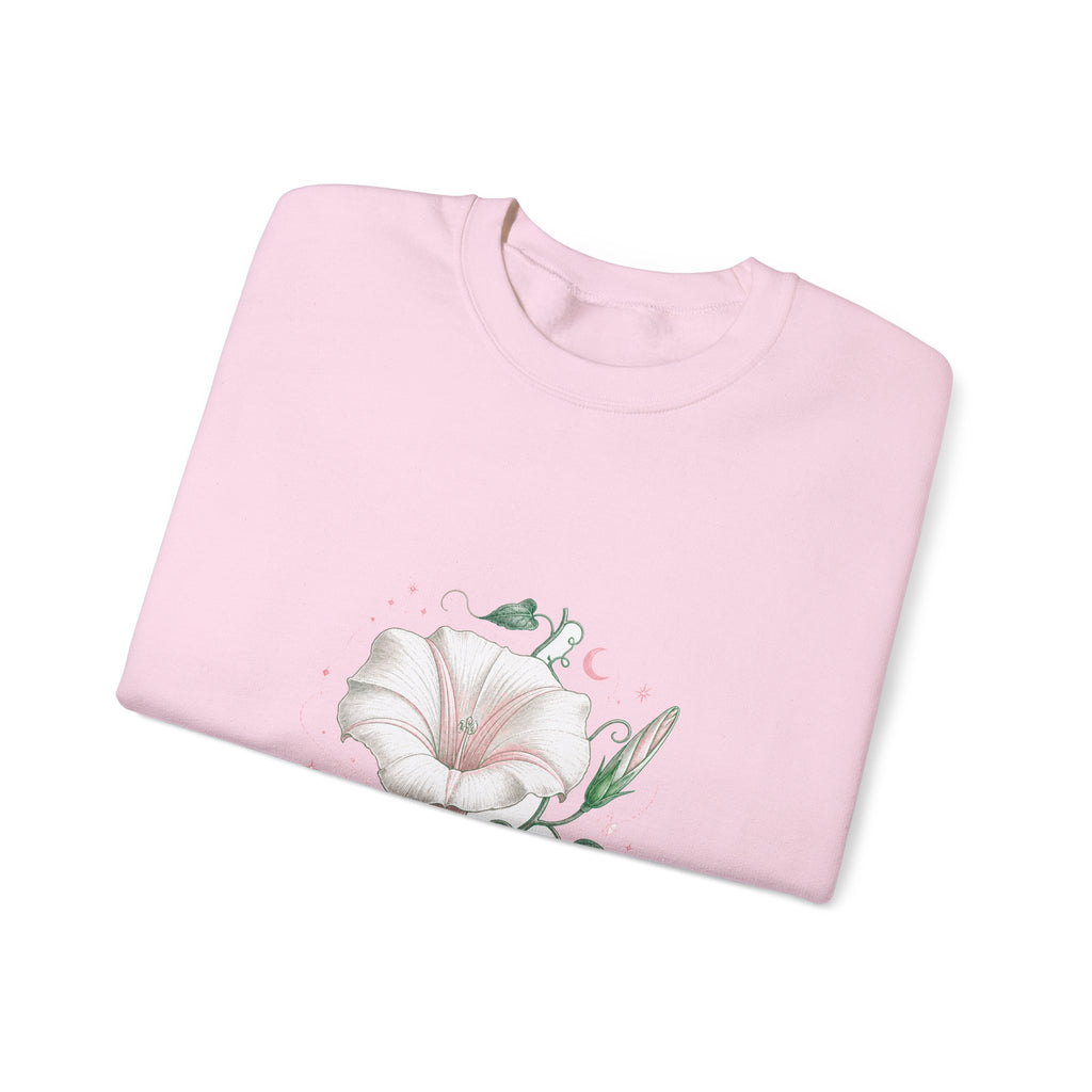 Matching Couple Sweatshirt - Sunflower & Moonflower Matching Couple Crewneck Sweatshirt Vintage Art His Hers Wedding Gift - Design B