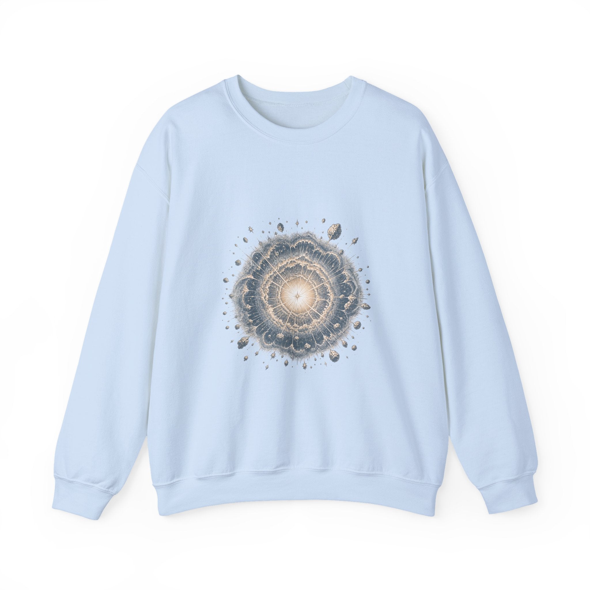 Matching Couple Sweatshirt - Galaxy & Supernova Matching Couple Comfort Colors Crew Vintage Art His Hers Honeymoon Gift - Design B