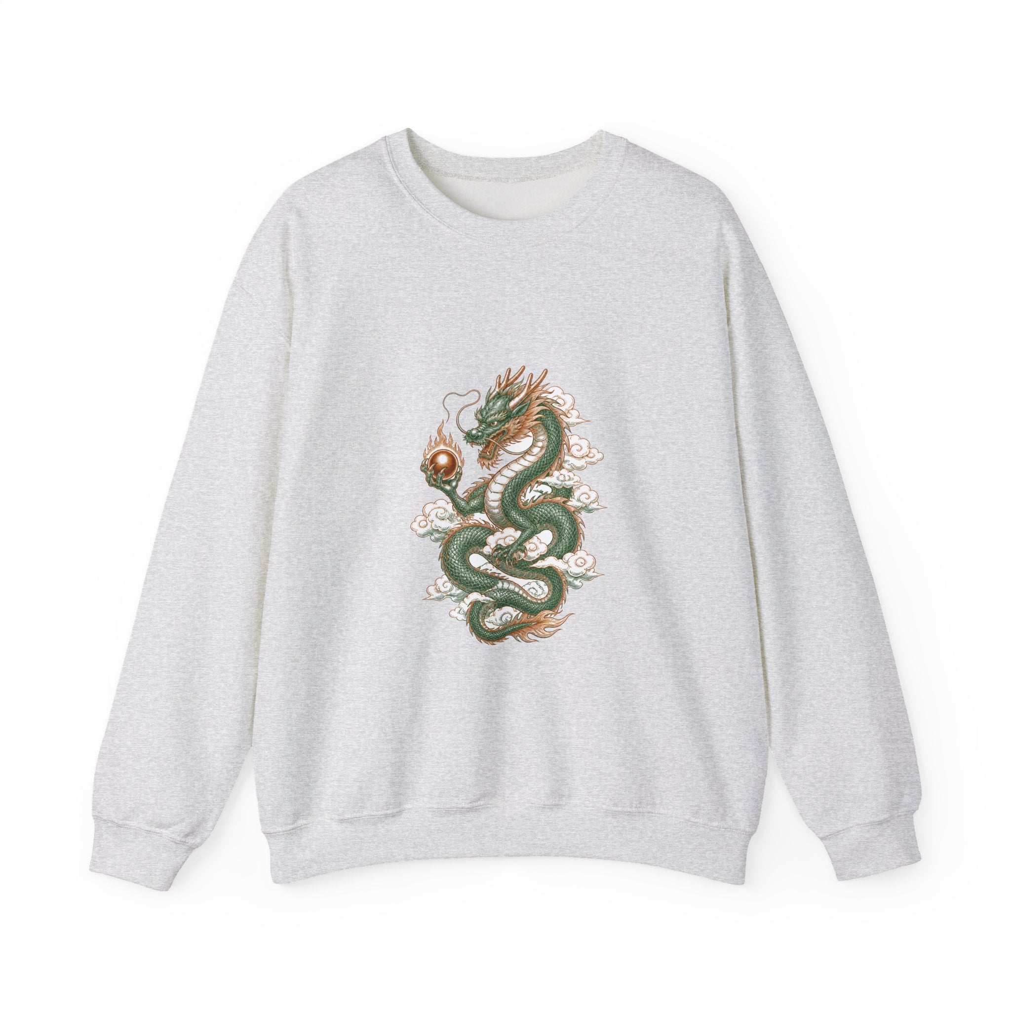 Matching Couple Sweatshirt - Dragon & Phoenix Matching Couple Comfort Colors Crew Hand-Drawn Art His Hers Anniversary Gift - Design A