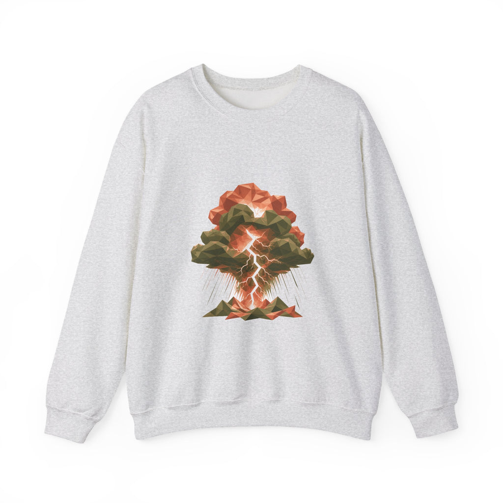 Matching Couple Sweatshirt - Storm & Rainbow Matching Couple Premium Fleece Sweatshirt Geometric Art His Hers Love Gift - Design A