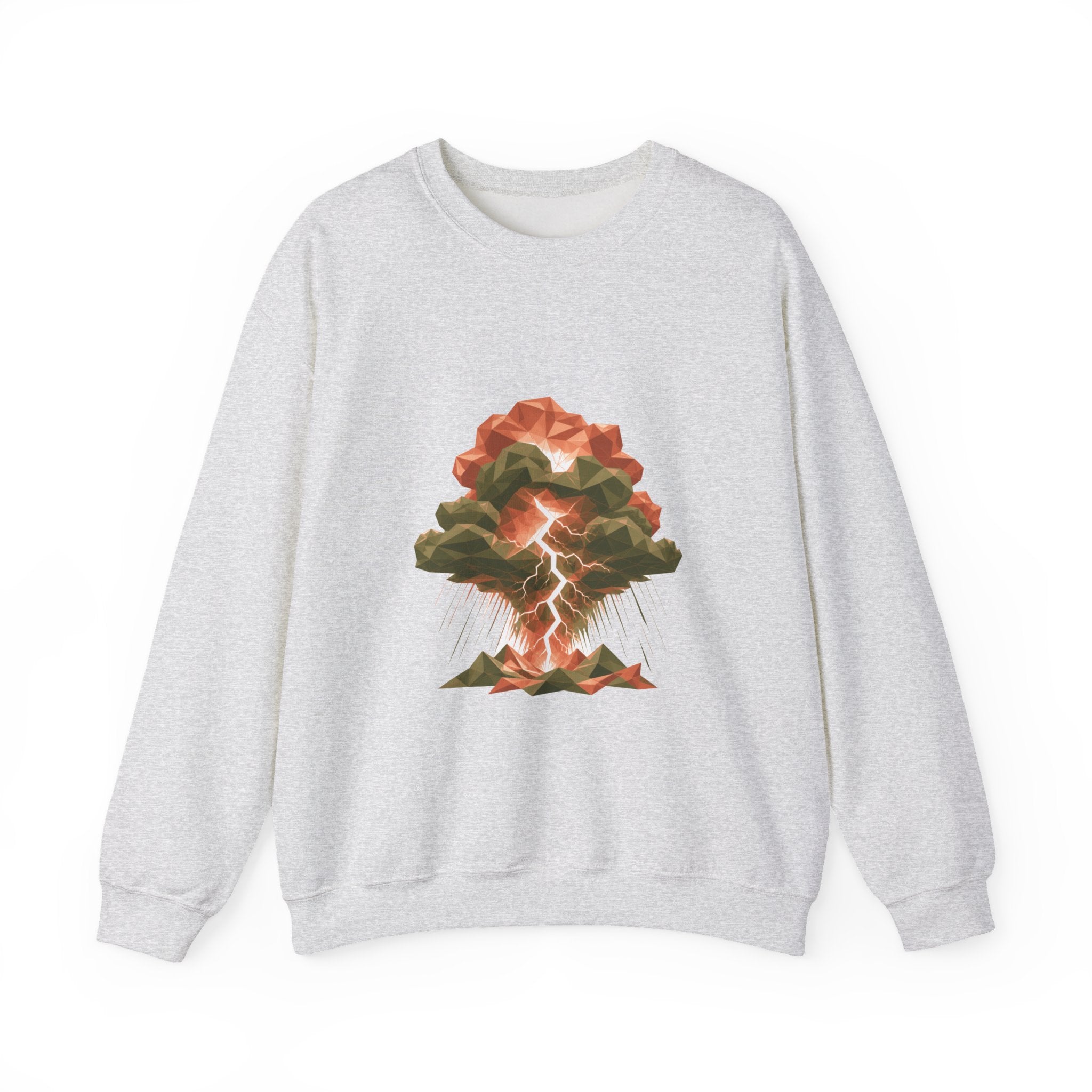Matching Couple Sweatshirt - Storm & Rainbow Matching Couple Premium Fleece Sweatshirt Geometric Art His Hers Love Gift - Design A