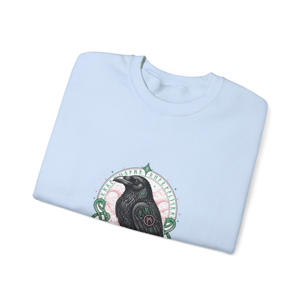 Matching Couple Sweatshirt - Huginn & Muninn Matching Couple Crewneck Sweatshirt Hand-Drawn Art His Hers Best Friend Gift - Design B