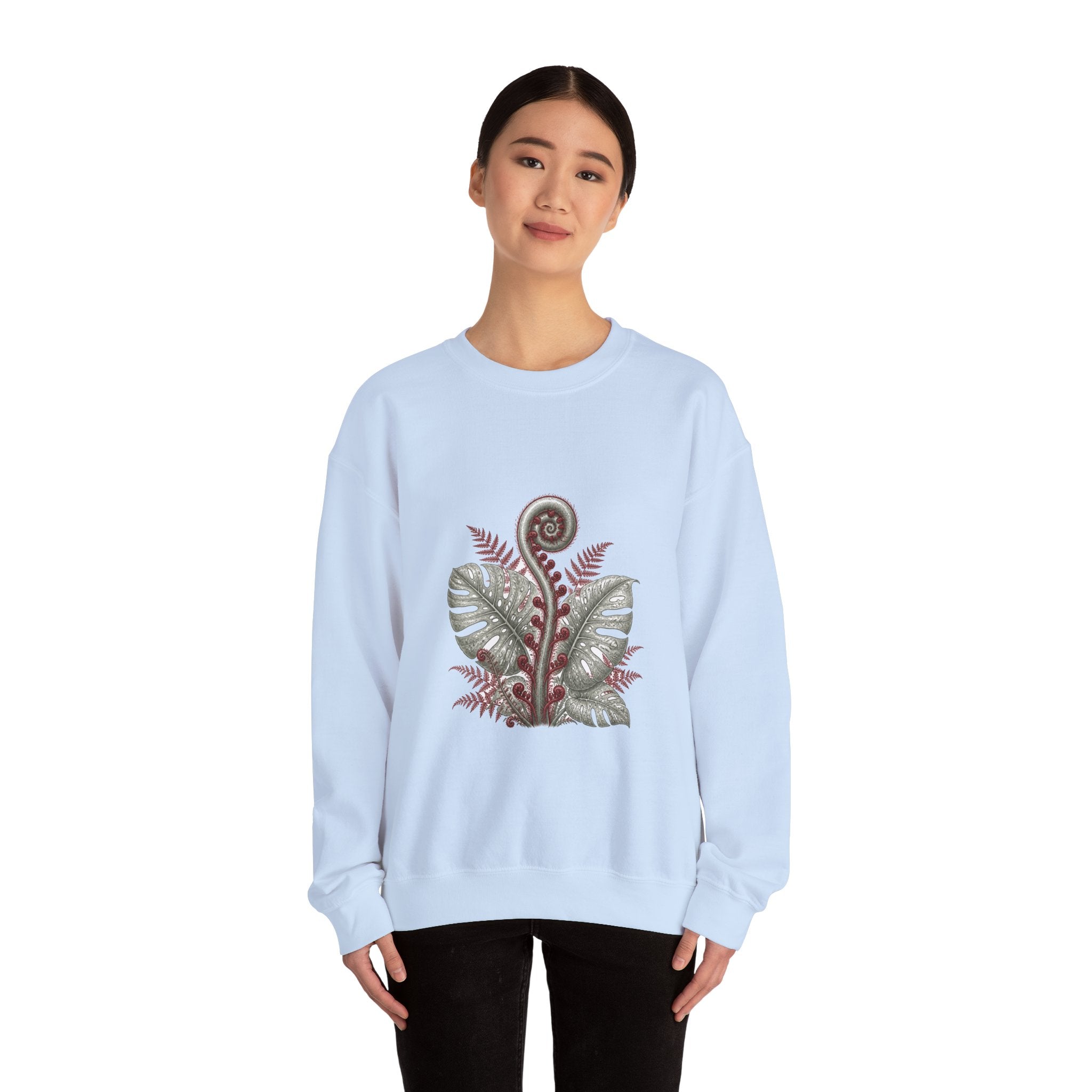 Matching Couple Sweatshirt - Desert & Rainforest Matching Couple Premium Fleece Sweatshirt Vintage Art His Hers Honeymoon Gift - Design B