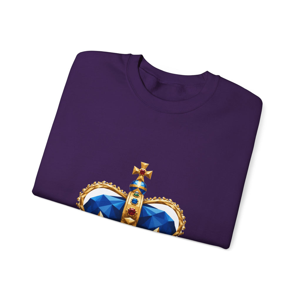 Matching Couple Sweatshirt - Crown & Shield Matching Couple Comfort Colors Crew Geometric Art His Hers Love Gift - Design A