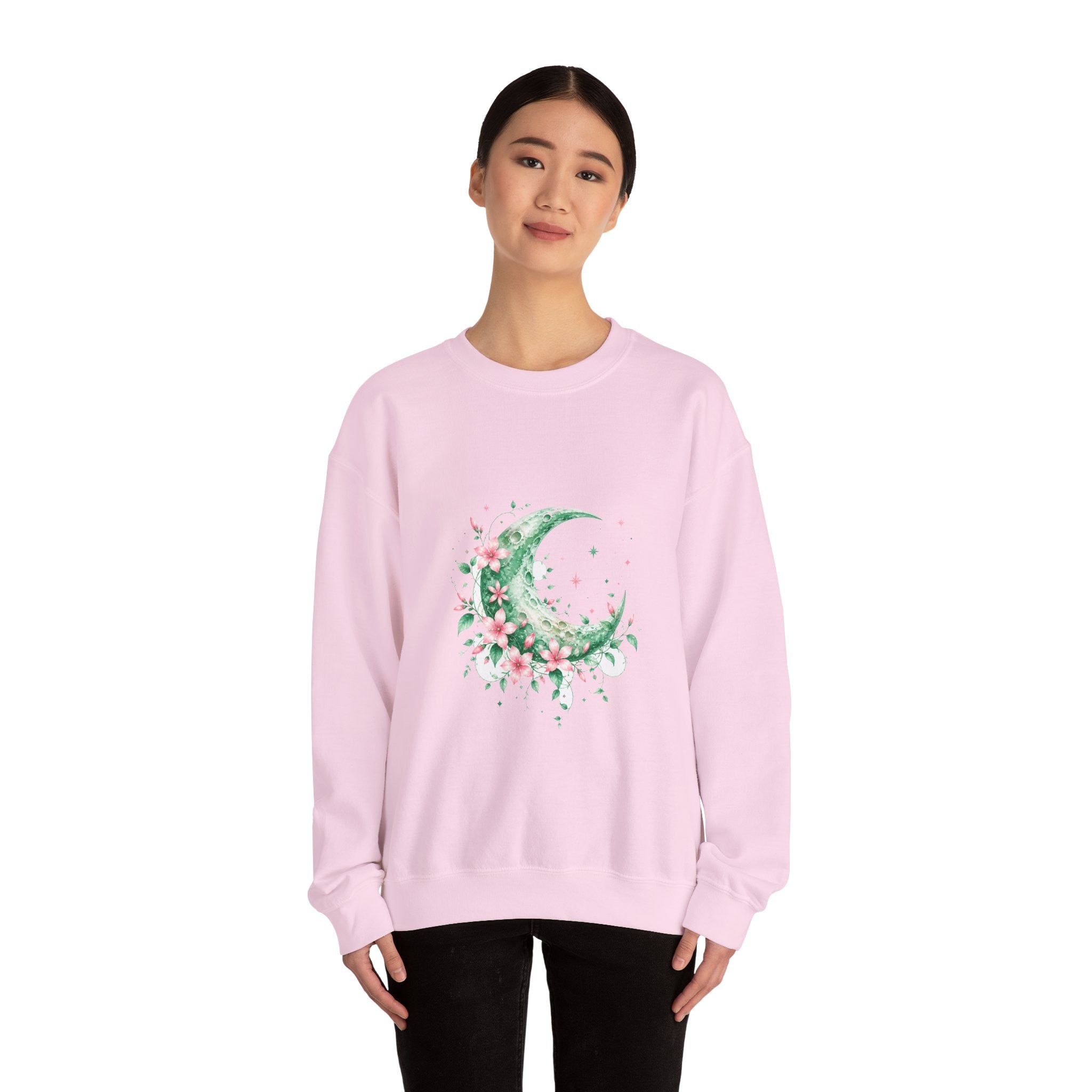 Matching Couple Sweatshirt - Sun & Moon Matching Couple Premium Fleece Sweatshirt Watercolor Art His Hers Birthday Gift - Design A