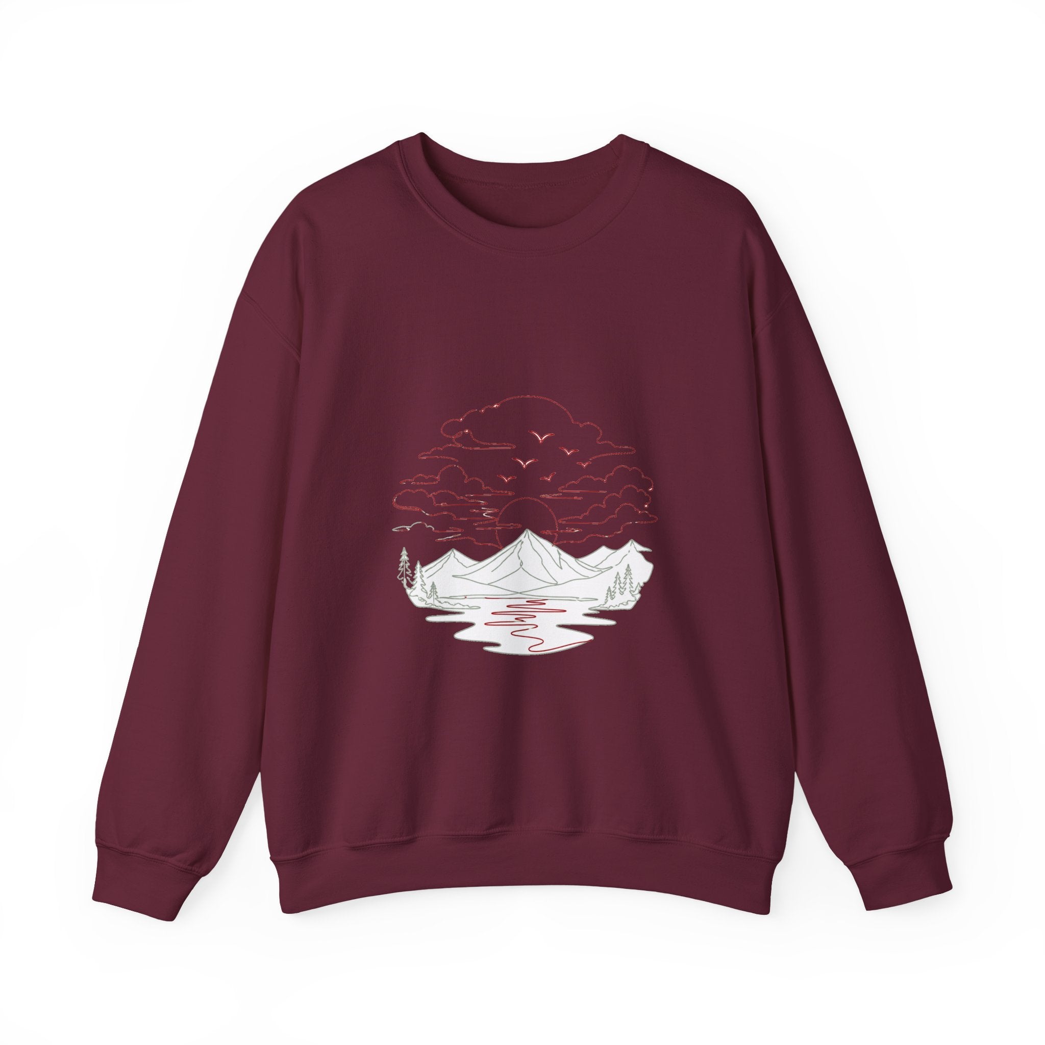 Matching Couple Sweatshirt - Sunrise & Sunset Matching Couple Comfort Colors Crew Minimalist Art His Hers Christmas Gift - Design B
