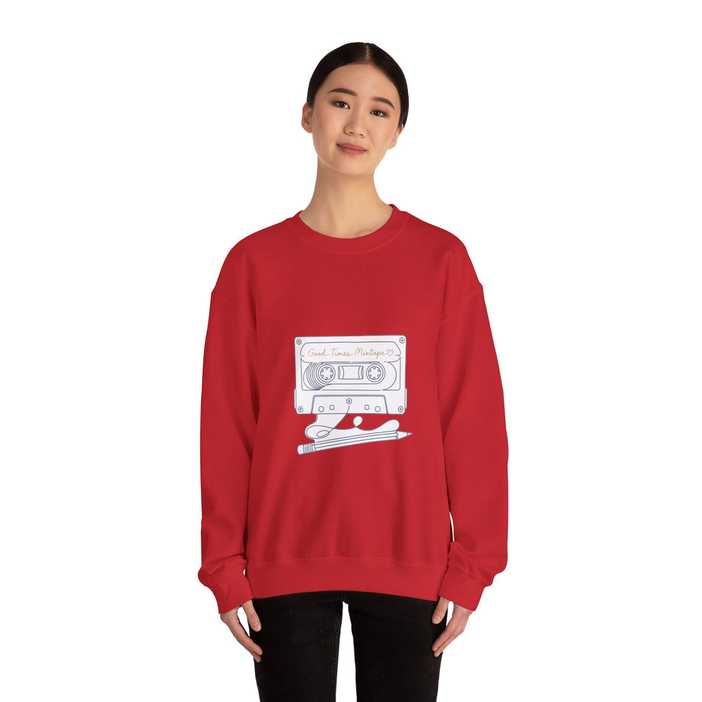 Matching Couple Sweatshirt - Vinyl & Cassette Matching Couple Crewneck Sweatshirt Minimalist Art His Hers Valentine Gift - Design B