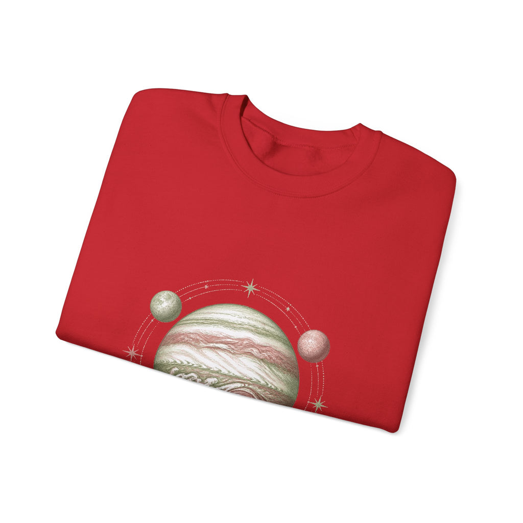 Matching Couple Sweatshirt - Saturn & Jupiter Matching Couple Premium Fleece Sweatshirt Vintage Art His Hers Honeymoon Gift - Design B