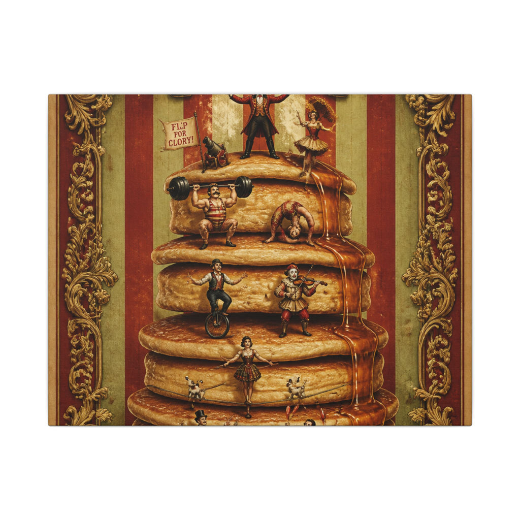 Pancake Stack Platform Wall Art Canvas 16×20 Baroque Home Office Decor Maximalist Print